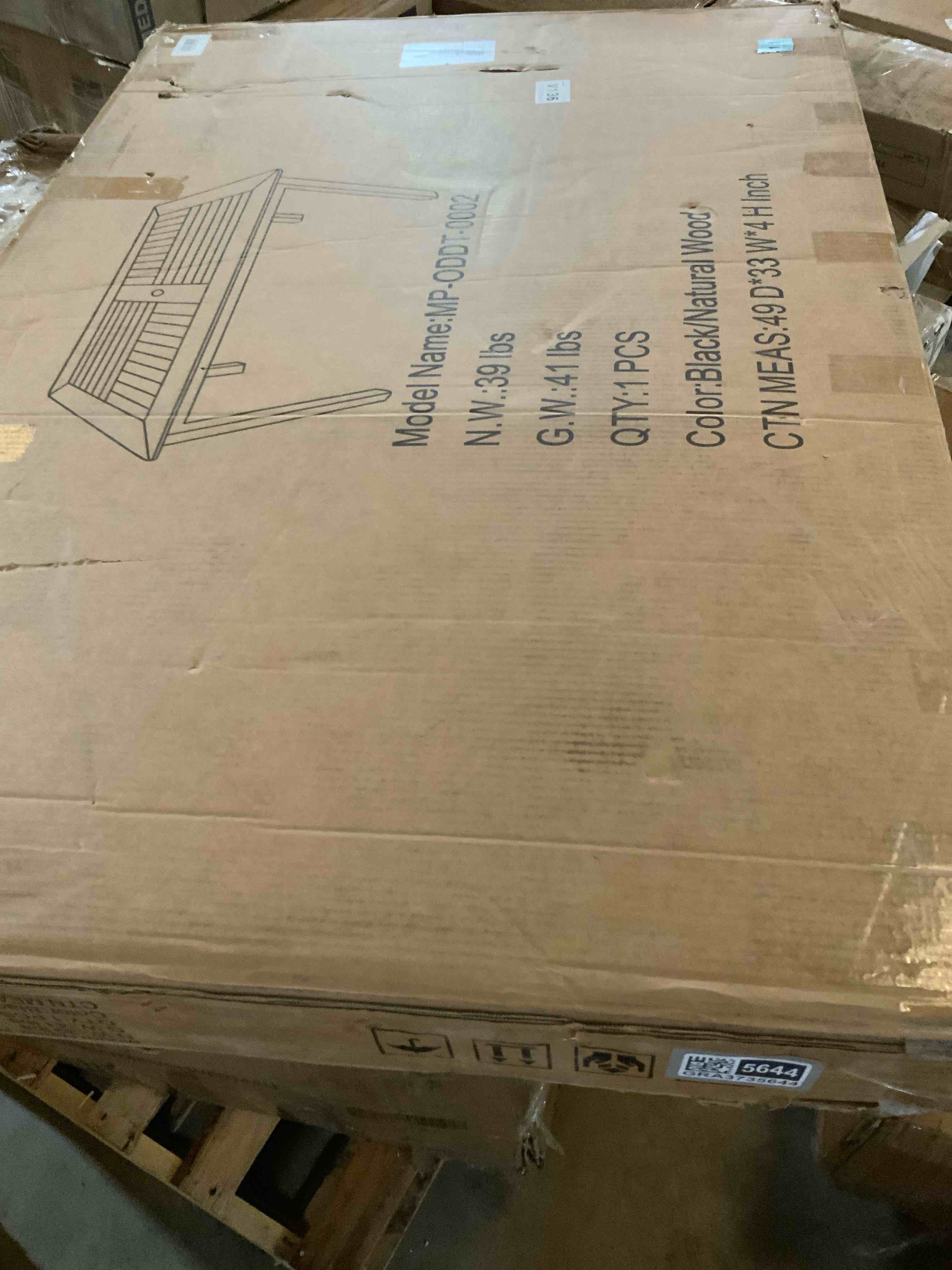 Condition photo showing Good Condition for the rectangular aluminium waterproof patio outdoor dining table with umbrella hole(include lid)