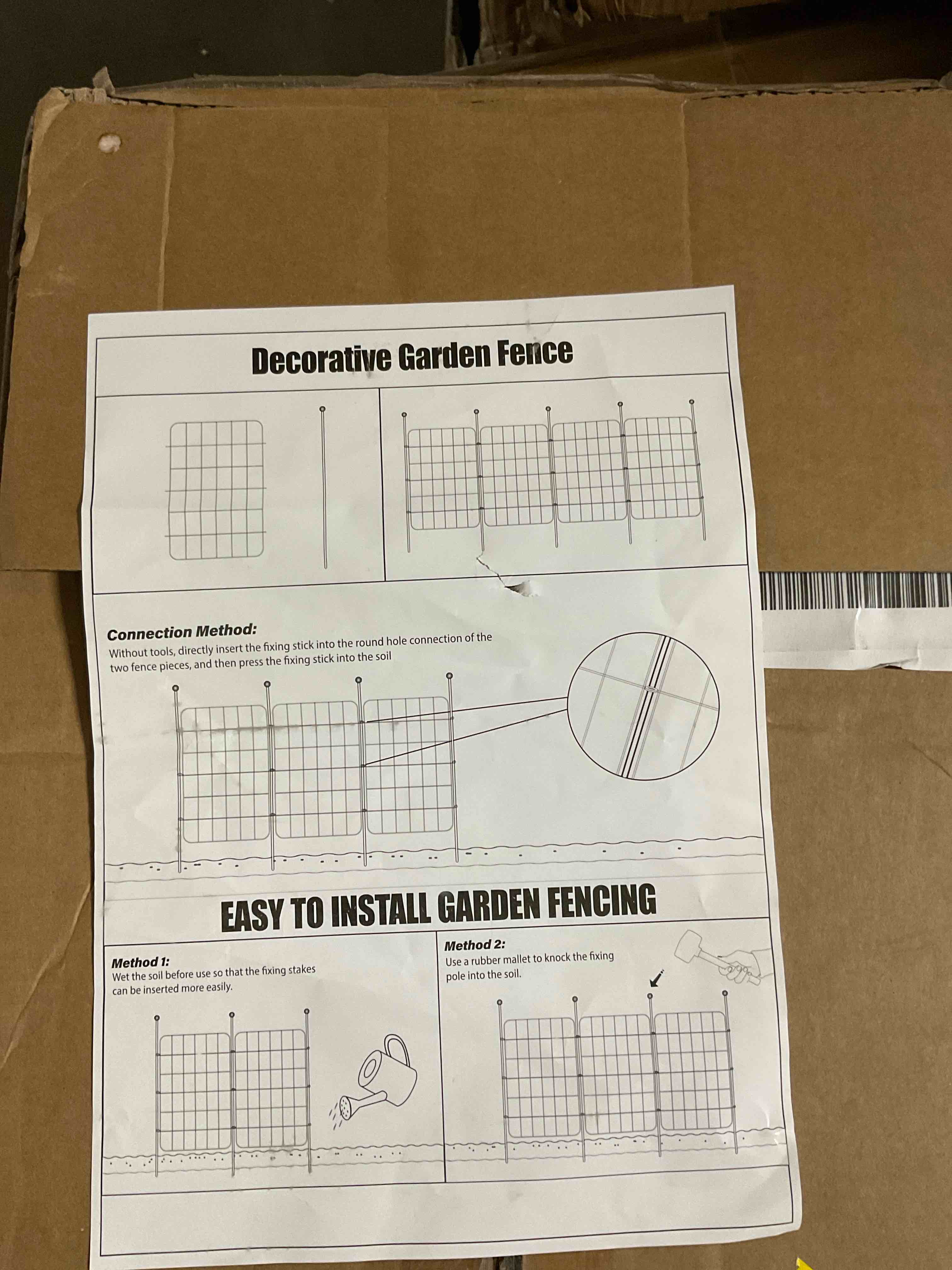 Condition photo showing Good Condition for decorative garden fence