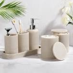 Stone Bathroom accessory set 6 Pieces 