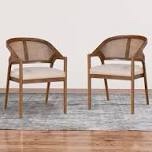 aliha 19'' h foam padding upholstered cane back side chair