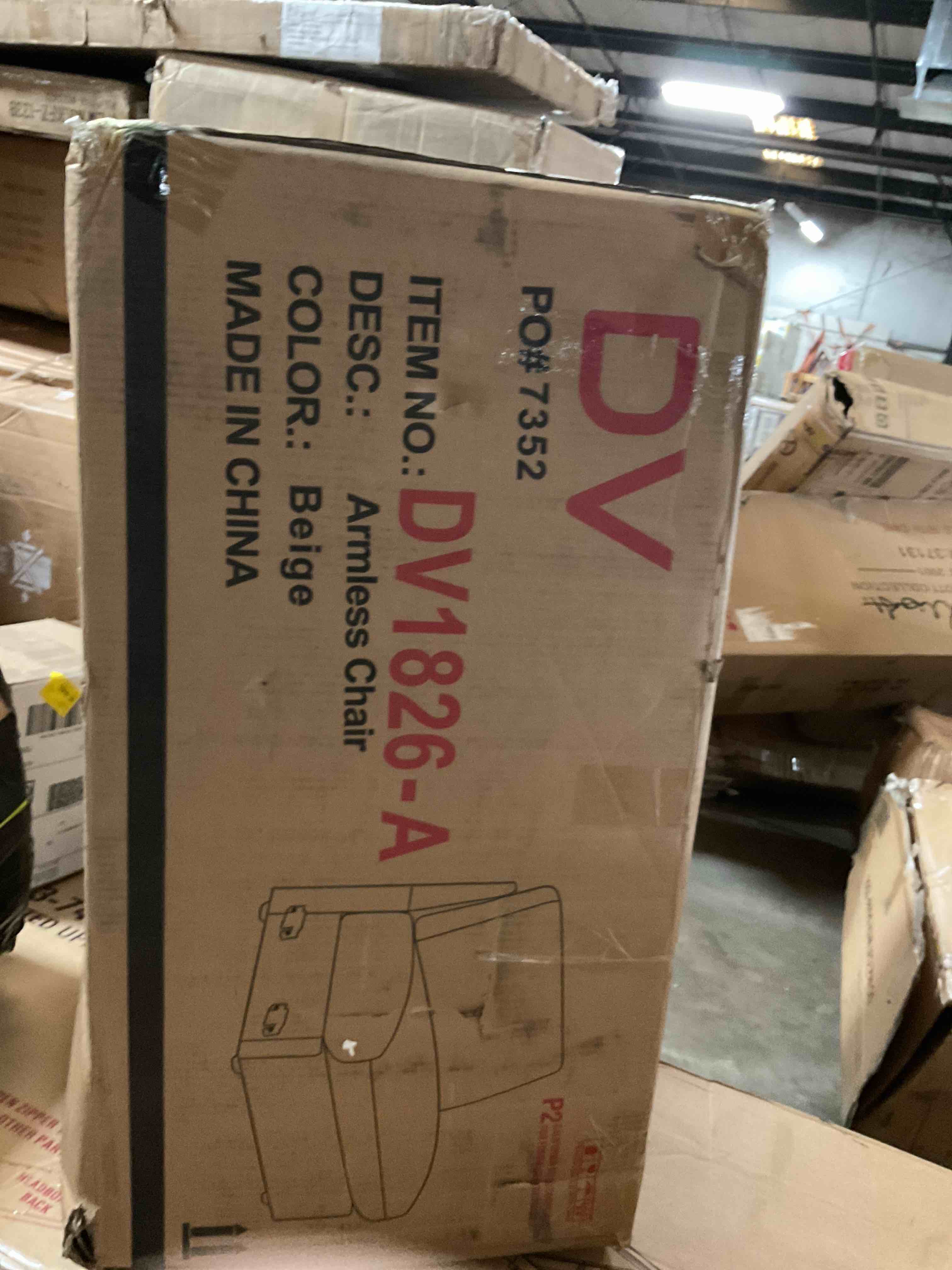 Condition photo showing Good Condition for dv1826-6-left arm chair for sectional beige/brown
