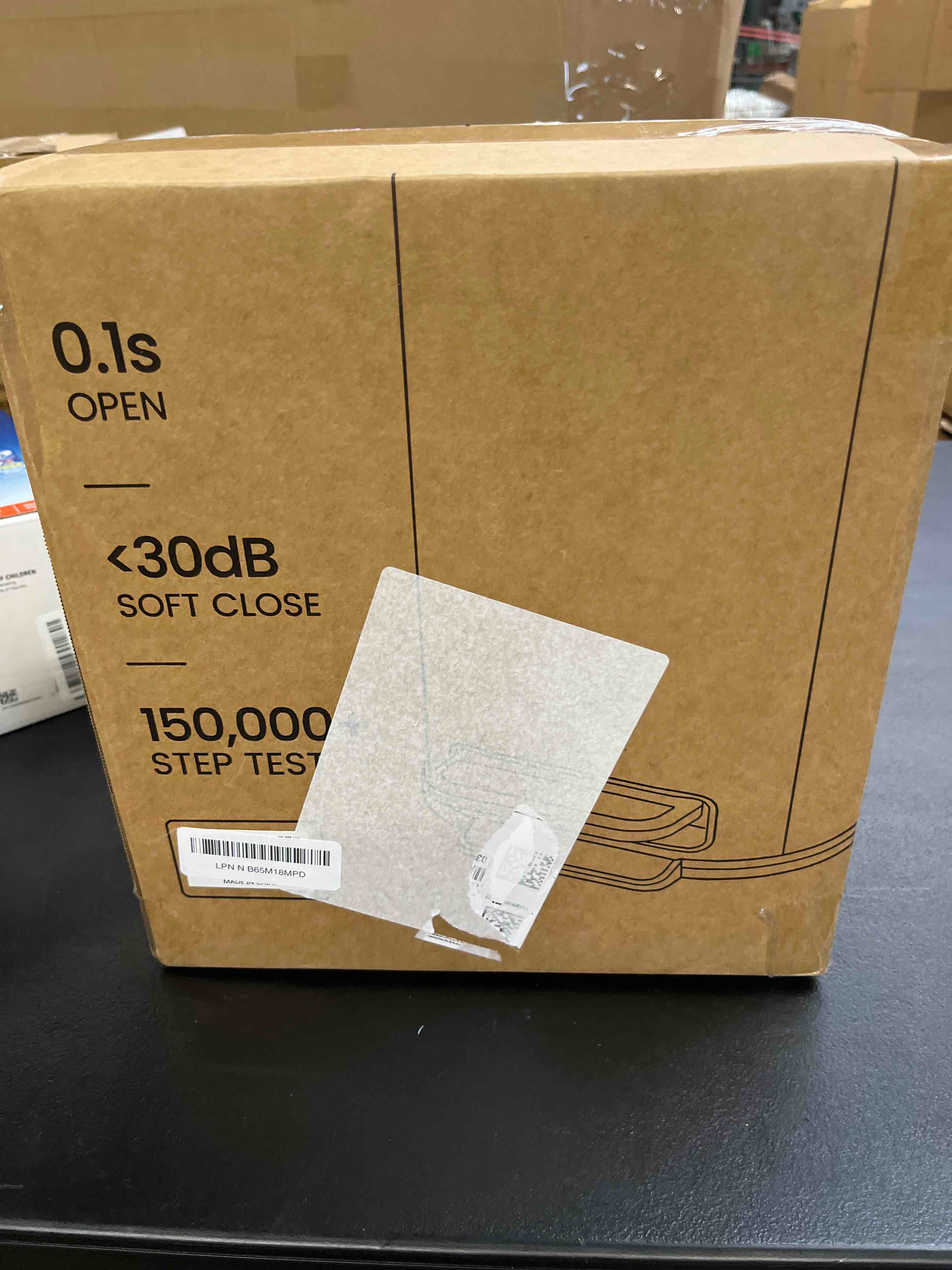 Condition photo showing Good Condition for cesun small bathroom trash can with lid soft close, 5 liter/1.3 gallon stainless steel garbage can with removable inner bucket, step pedal, slim waste basket for toilet, office, bedroom (black&gold)