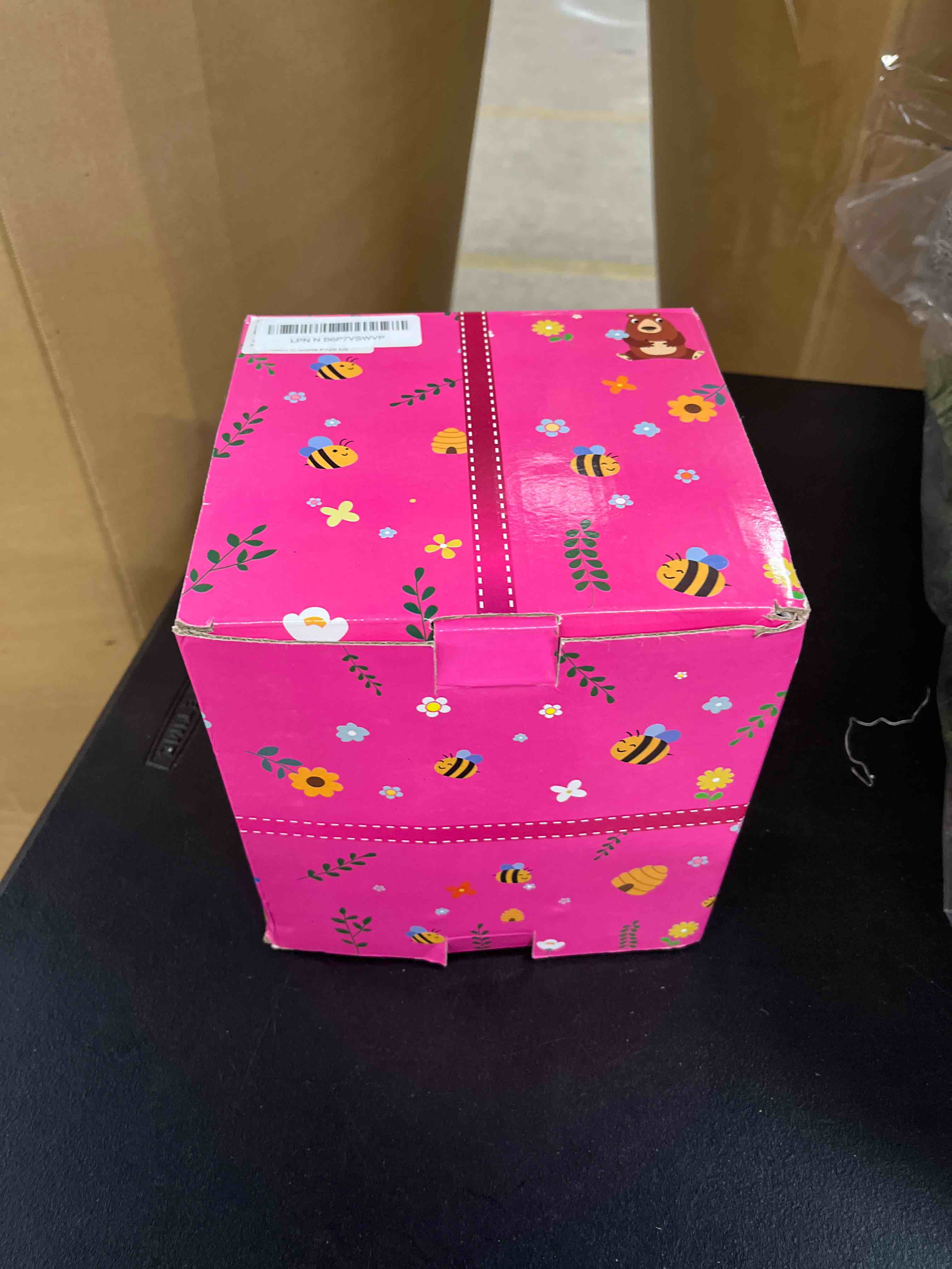 Condition photo showing Good Condition for wooden activity cube | montessori toys for 1 2 3 year old toddlers | one year old 1st first birthday gift | educational toys for 12+ months baby boys girls | bonus sorting & stacking game (pink) pink packaging