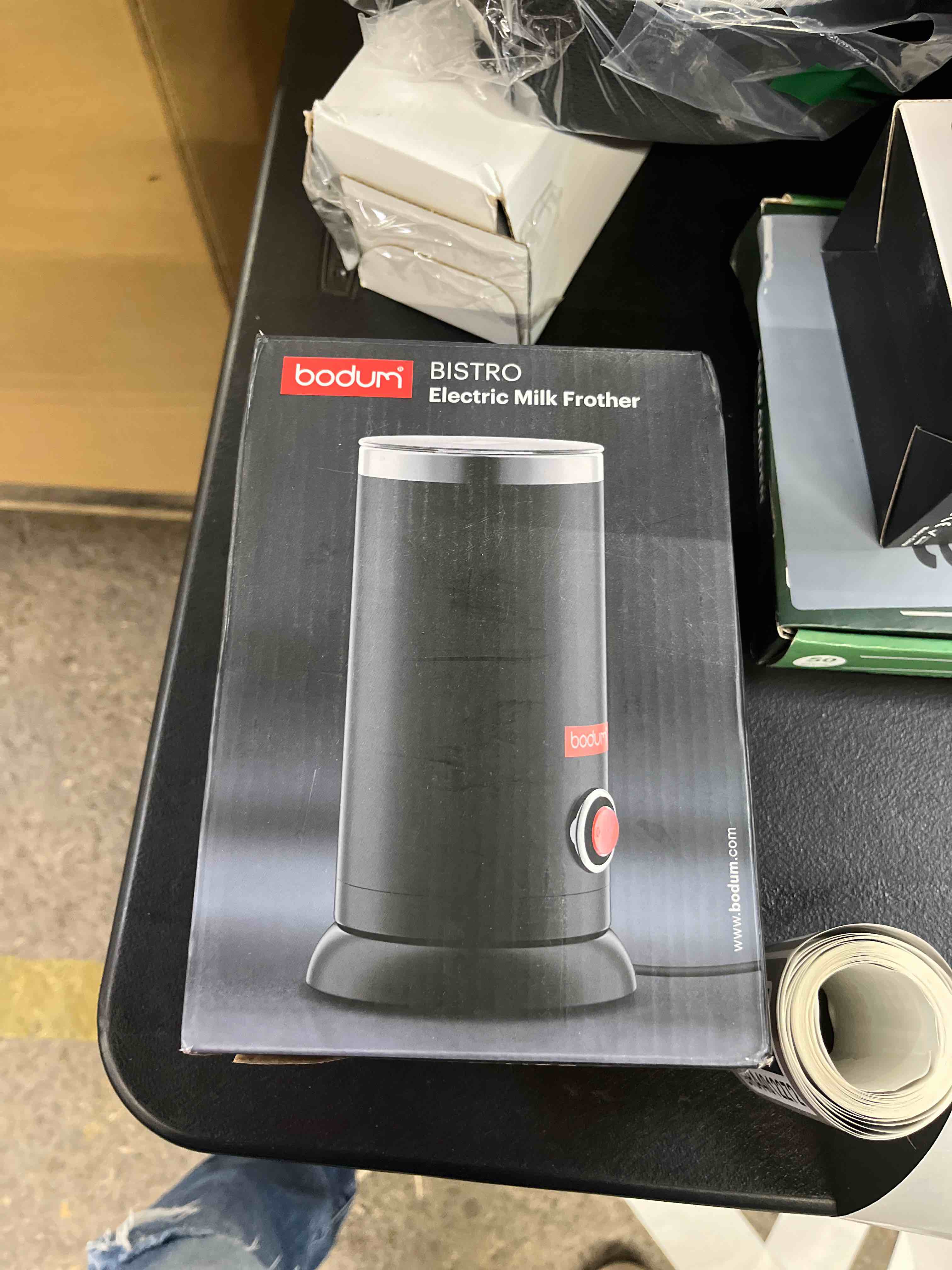 Condition photo showing Good Condition for bodum 10oz bistro electric milk frother, black cappuccino