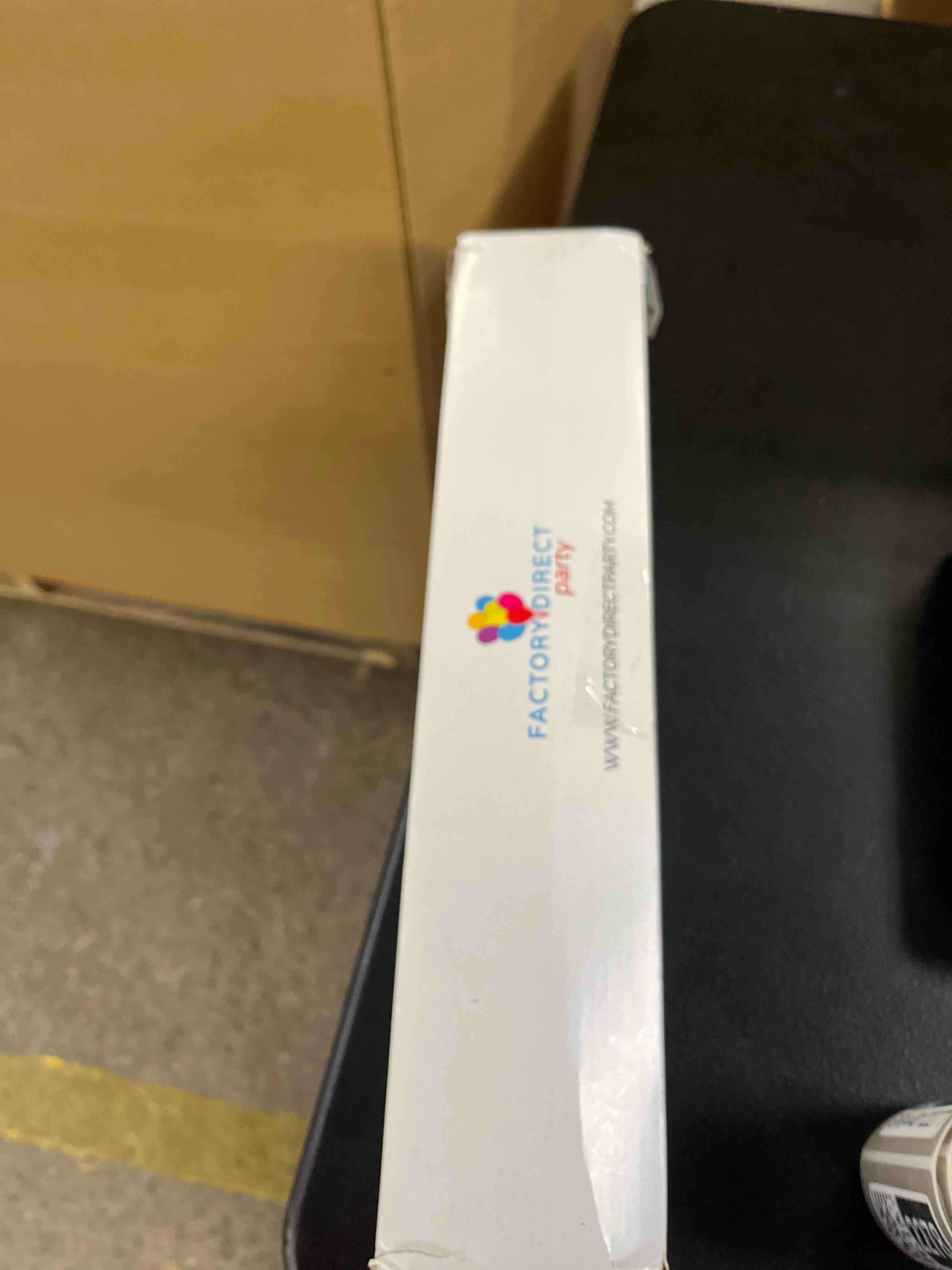 Condition photo showing Good Condition for silver table runner roll in cut-to-size box - 14 in. x 200 ft. plastic roll with slide cutter - cuts up to 24 8-foot disposable table runners 14 inch x 200 feet silver