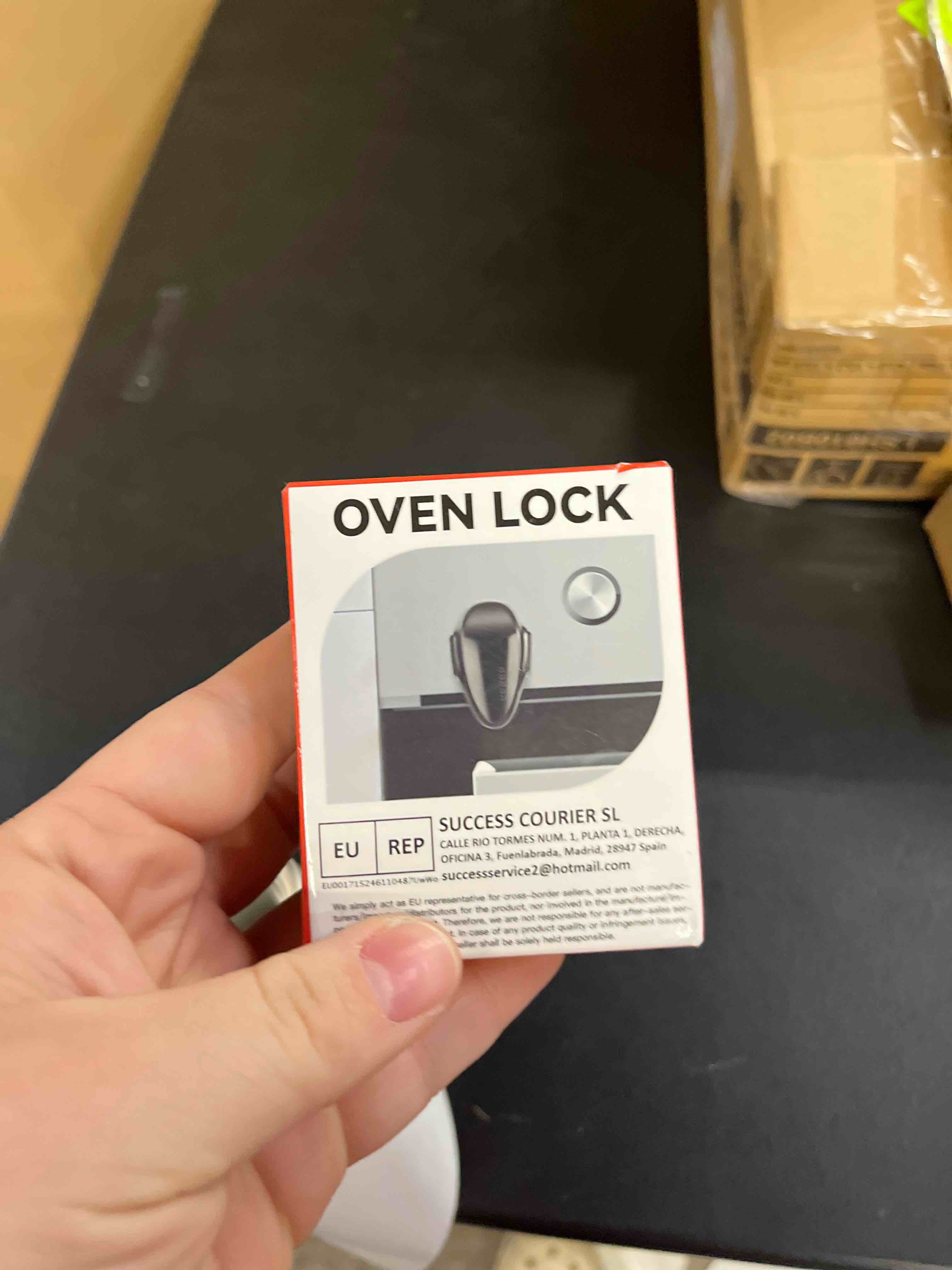 Condition photo showing Good Condition for mom's choice gold awards winner - eudemon 1 pack childproof oven door lock, oven front lock easy to install & heat-resistant material no tools need or drill (black)(only for flat surface)