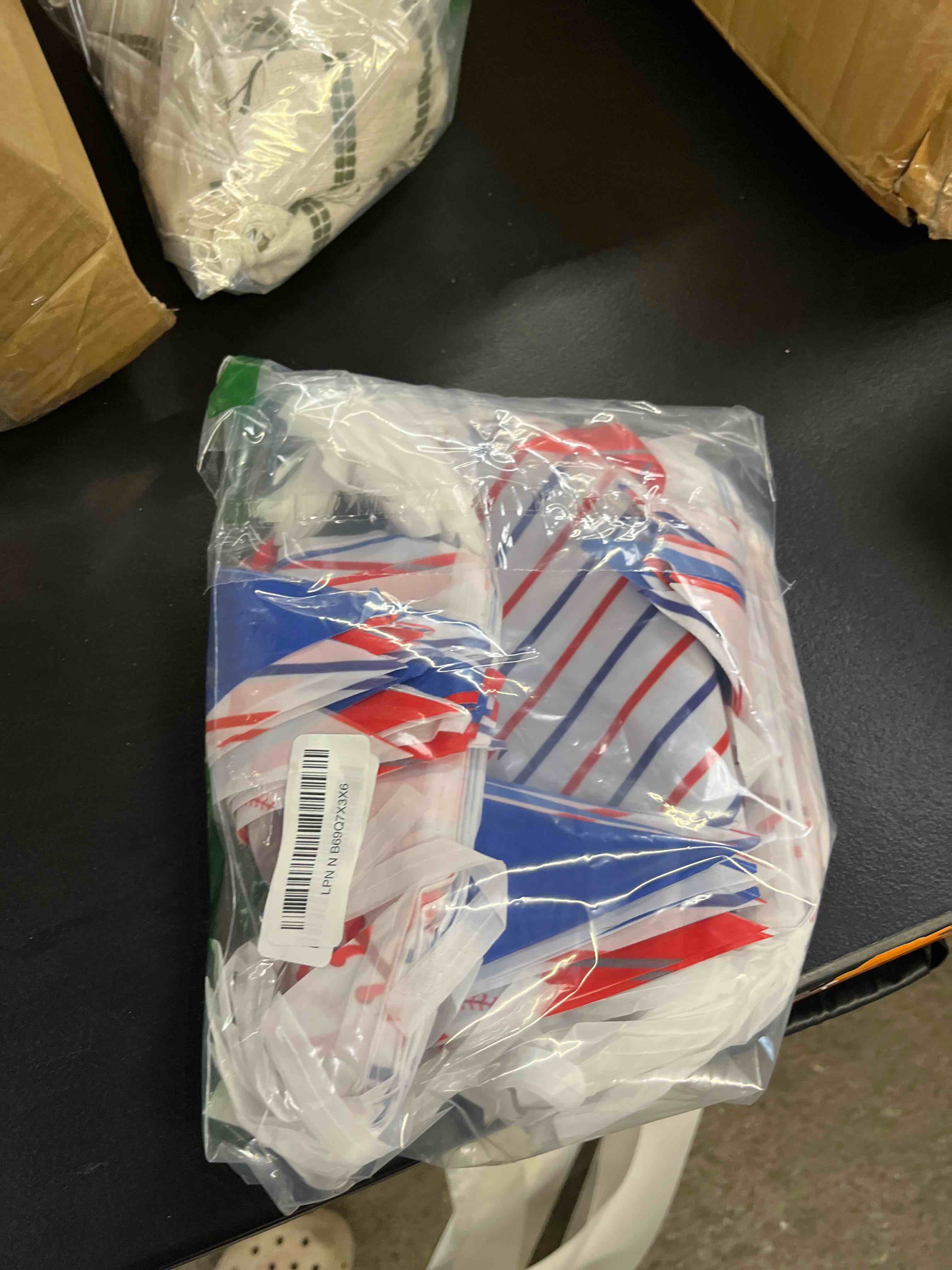 Condition photo showing Good Condition for vitalcozy 4 pcs 131 ft baseball pennant banners party decorations american baseball theme triangle flags garland bunting for birthday camp bbq party supplies home outdoor hanging decor