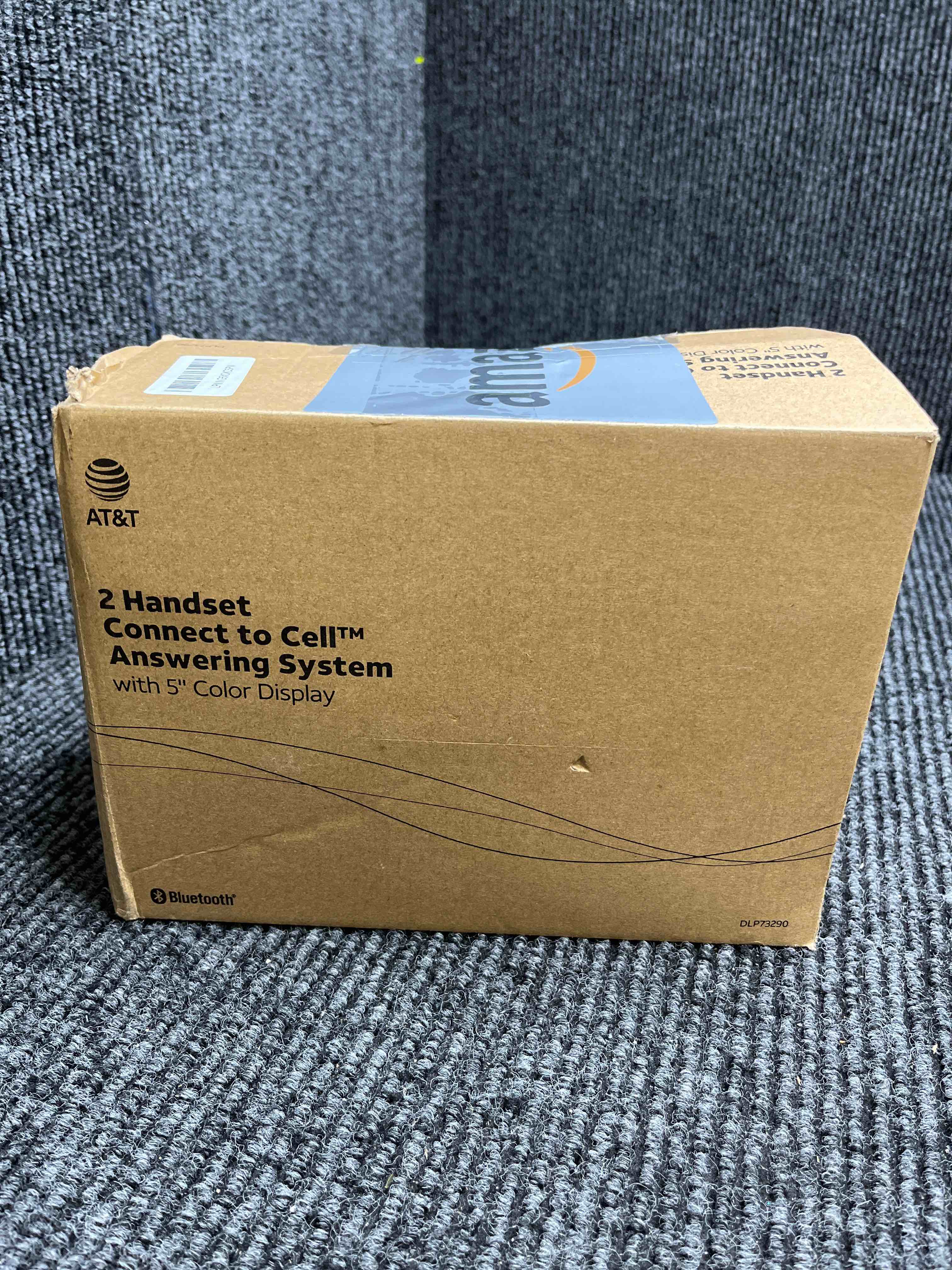 Condition photo showing Good Condition for at&t 2-handset dect 6.0 cordless home and business phone with answering machine, 5" color display, one-touch shortcut, conference, intercom, smart call blocker, bluetooth connect to cell: dlp73290 graphite & black 2 handsets