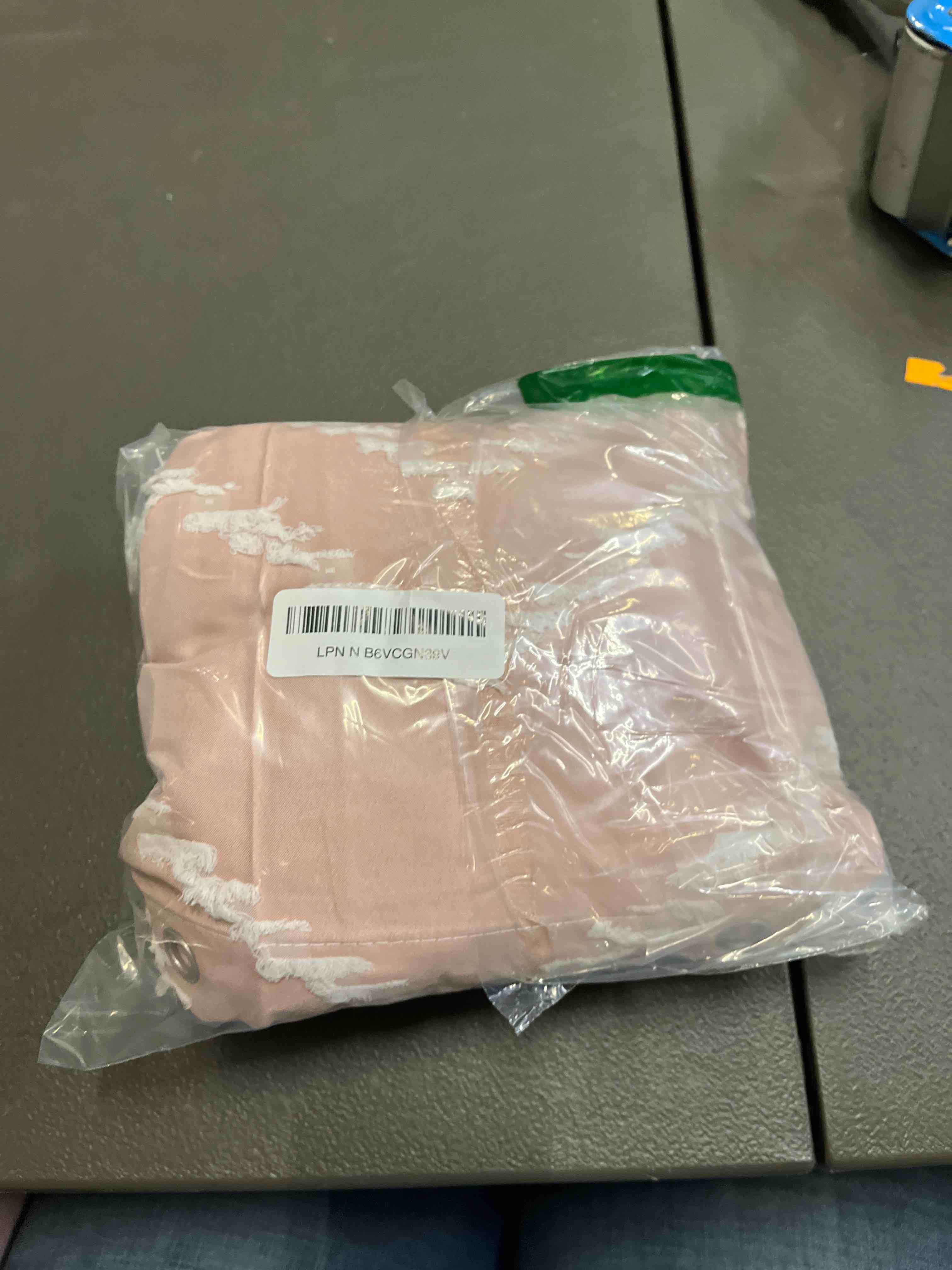 Condition photo showing Good Condition for Pink Boho Shower Curtain White Tassel Woven Fabric Cute Shower Curtain Modern Farmhouse Textured Tufted Chevron Striped Minimalist 72 x 72 Bathroom Shower Curtain 72"W x 72"L (Pack of 1) A Pink