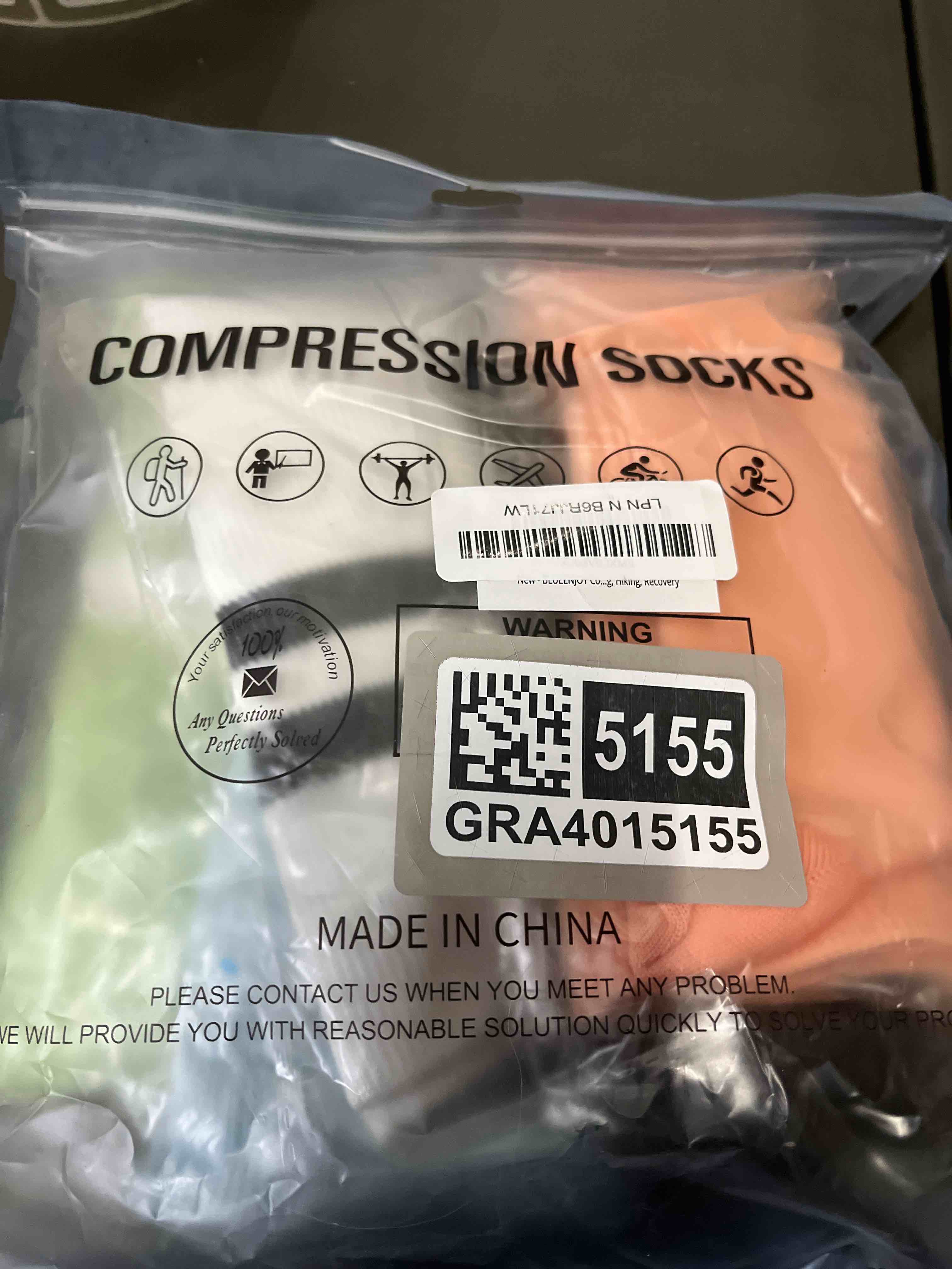 Condition photo showing Good Condition for BLUEENJOY Copper Compression Socks for Women & Men (6 pairs) - Best Support for Nurses, Running, Hik