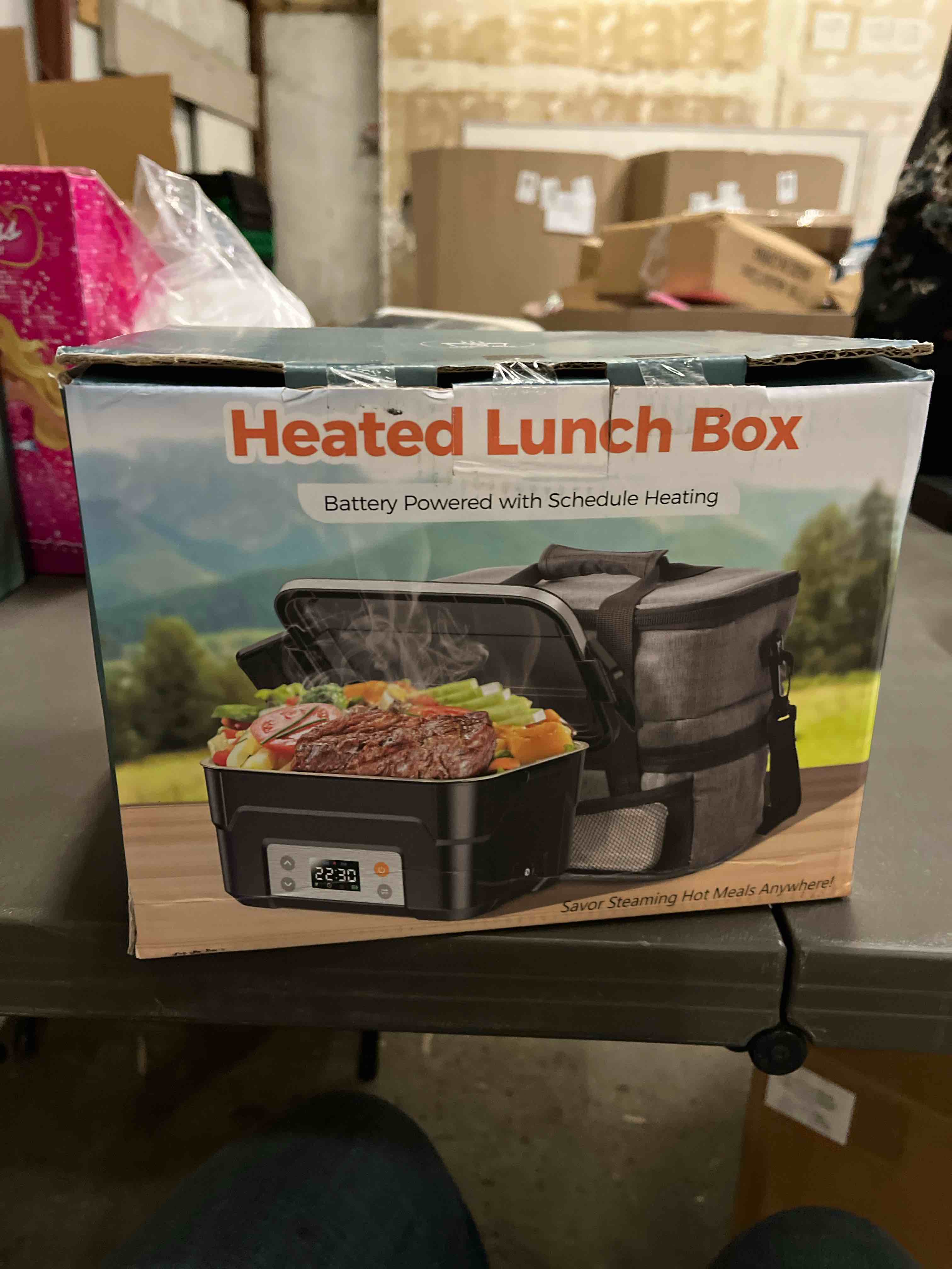 Condition photo showing Good Condition for EAST OAK XL 6.3-Cup Cordless Electric Lunch Box for Adults, Heated Lunch Box for Men with Scheduled Heating, Portable Car Food Warmer with Utensils, Two-Tier Bag, Removable Divider Black Extra Large