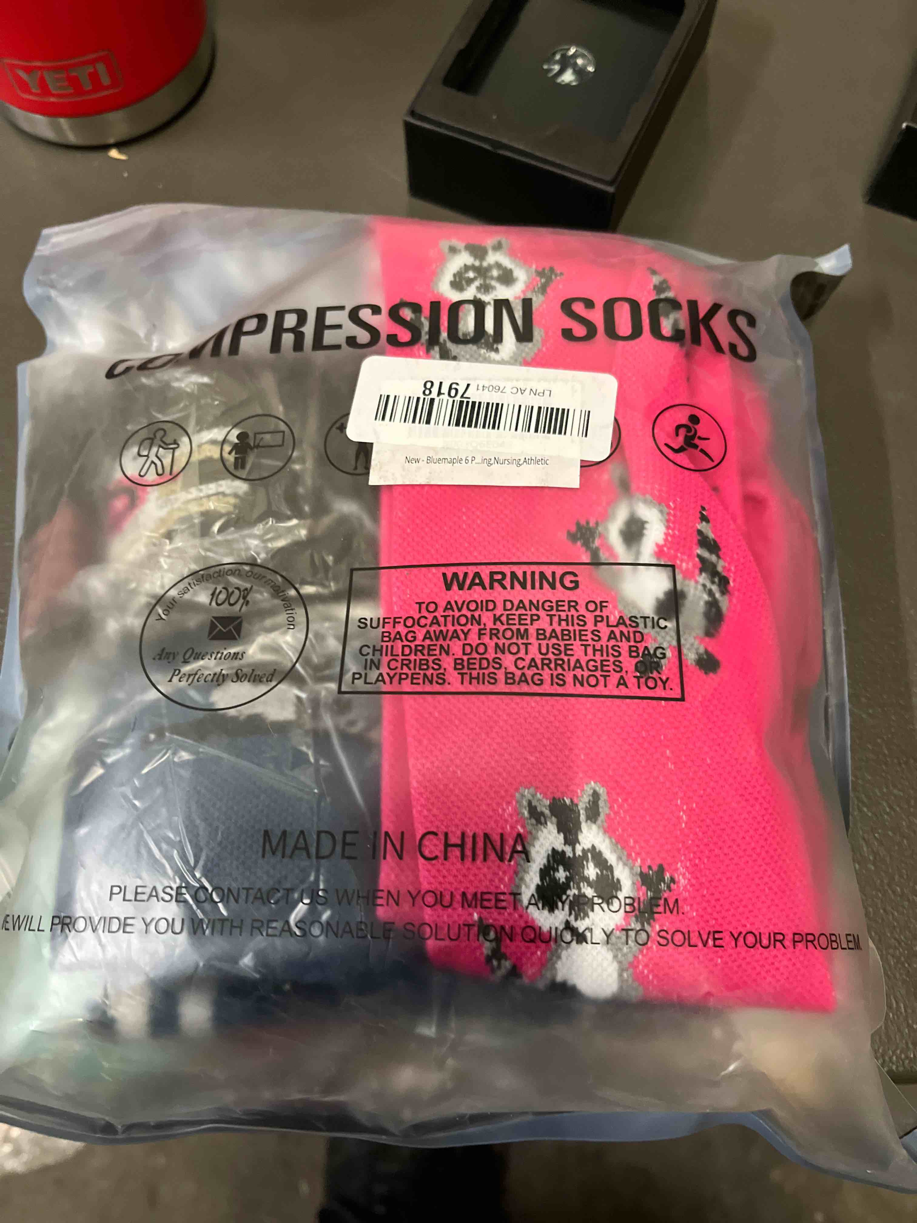 Condition photo showing Good Condition for 6 Pack Copper Compression Socks for Women and Men Circulation-Best Support for Medical, Running,Nursing,Athletic C-assorted26 Small-Medium