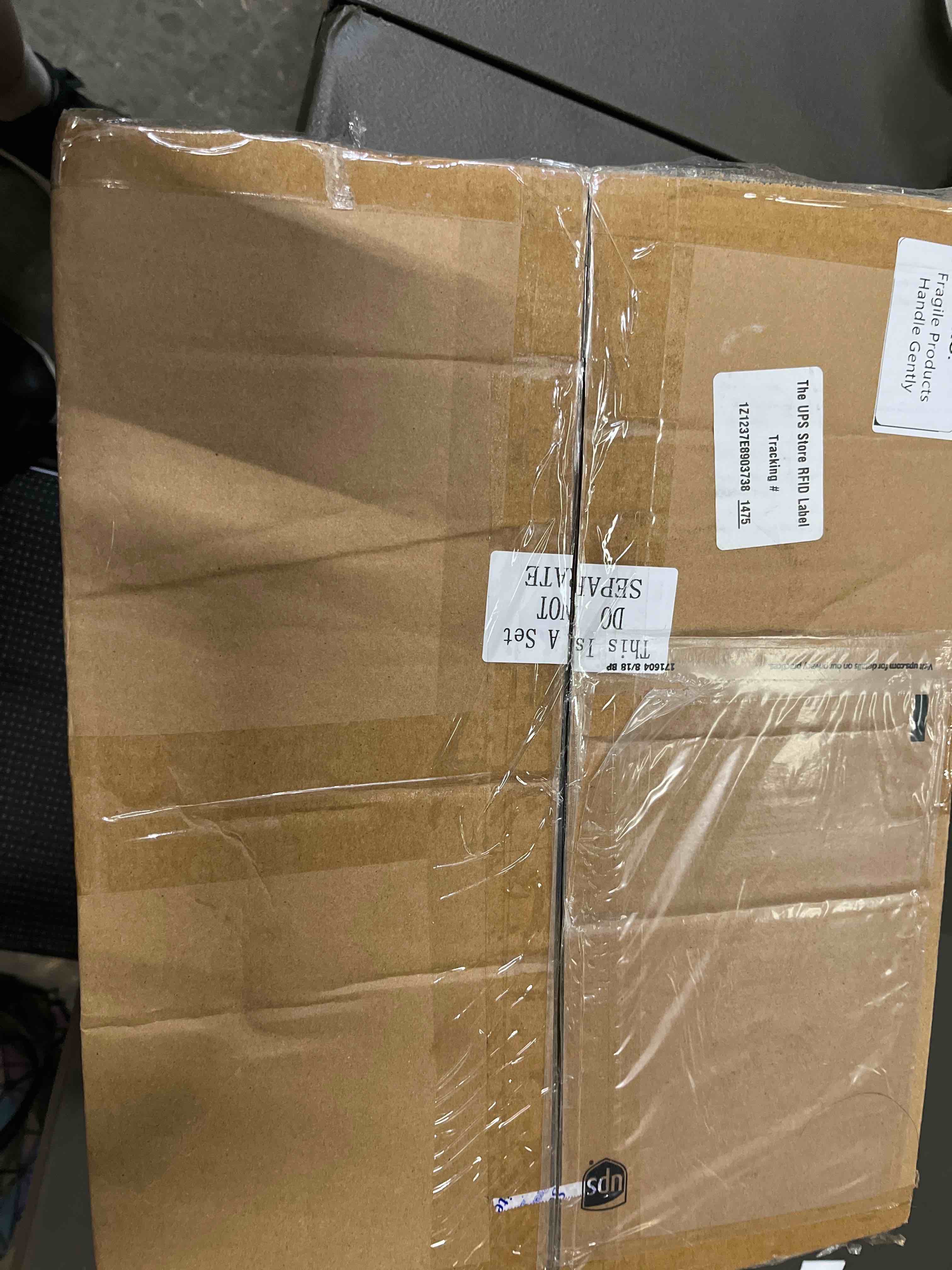 Condition photo showing Good Condition for Leinuosen 7 Pcs Extra Large Buffet Risers Set 10" to 16" Rectangle Acrylic Display Box Catering Dessert Table Riser Food Display Decorative Stand with Hollow Bottom for Catering Supplies(Clear) Clear 10" to 16" Rectangle