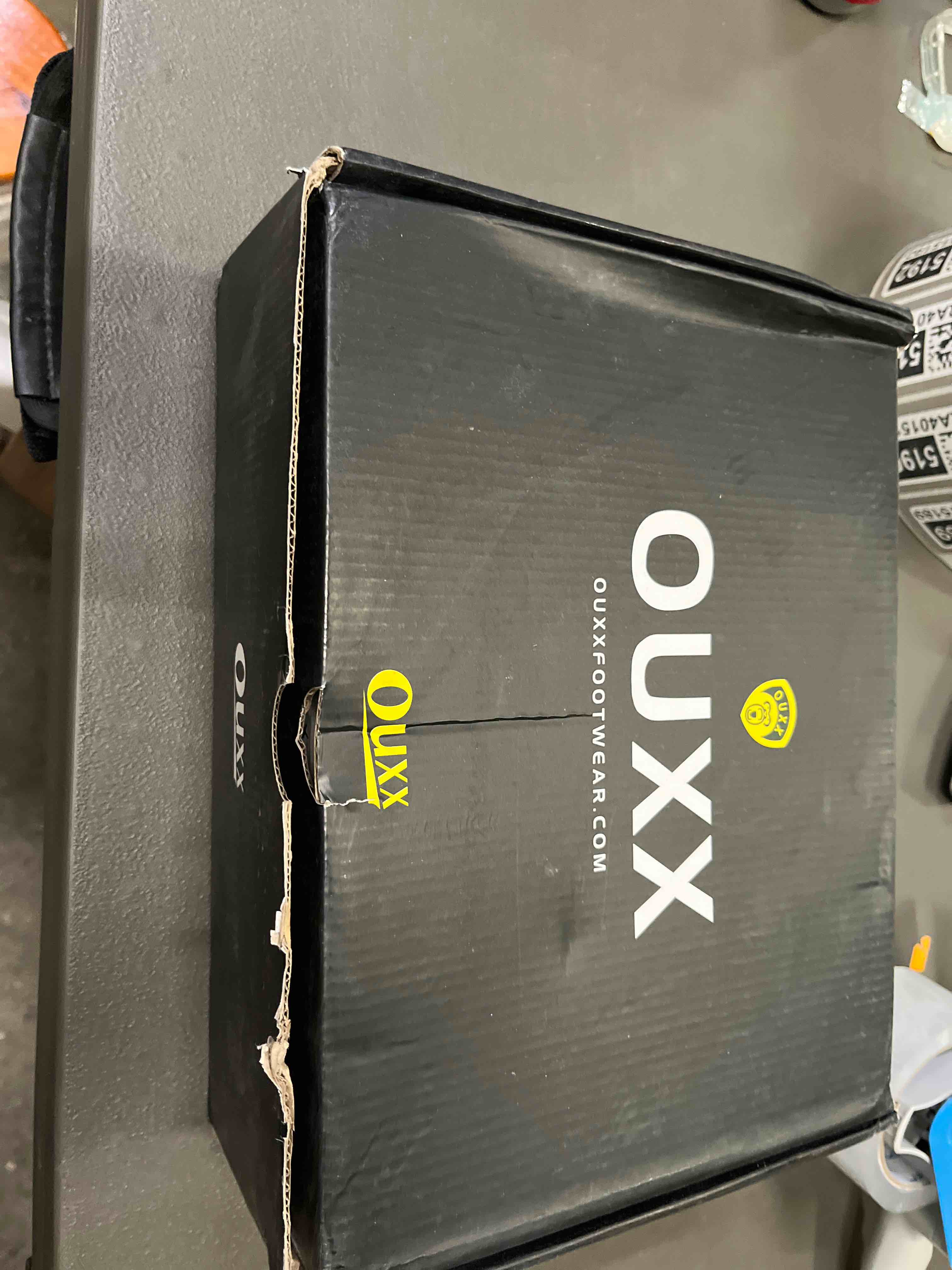 Condition photo showing Good Condition for OUXX Mens Work Boots, YKK Zipper, Steel Toe Slip-Resistant Rubber Leather Safety Shoes, Waterproof, Puncture-Proof(Black, OX2518, US 8.5)