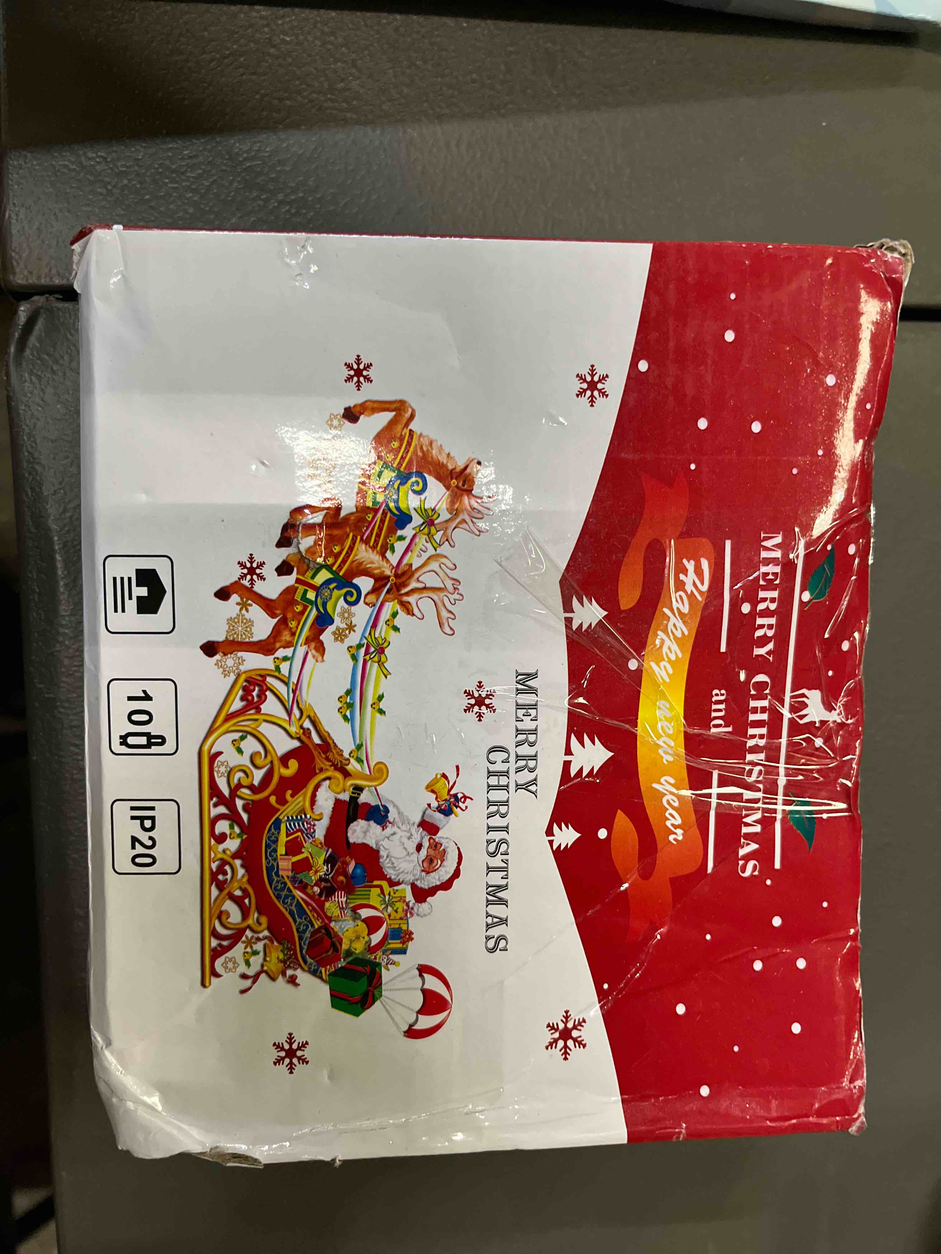 Condition photo showing Good Condition for 3 PCS Christmas Window Lights Decorations, Battery Powered Hanging Warm Lighted Star, Bell & Christmas Tree Shaped Shaped String LED Indoor for Xmas Tree, Window, Fireplace Warm White