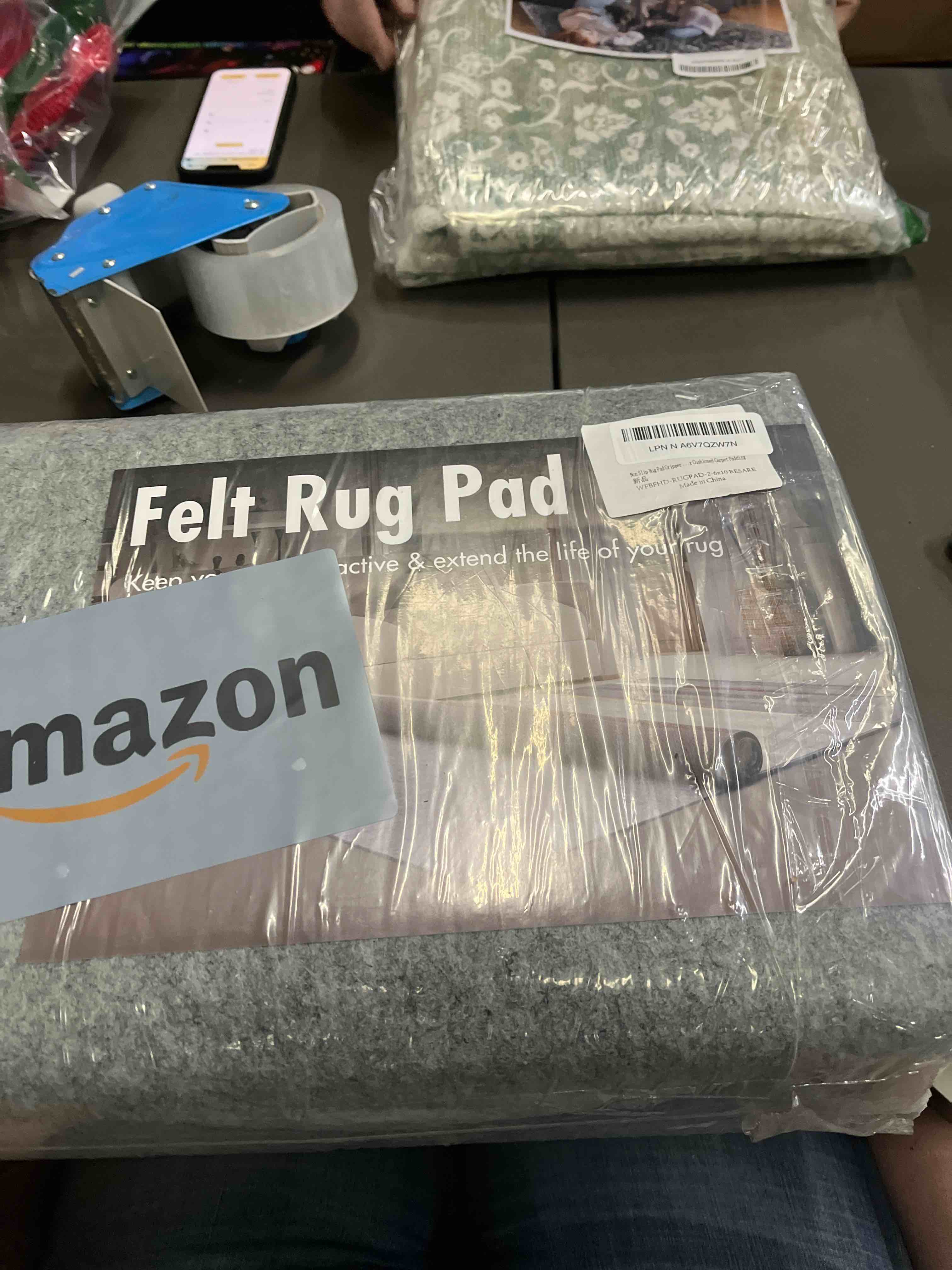 Condition photo showing Good Condition for Non Slip Rug Pad Gripper - 2.6x10 Feet 1/4” Extra Thick Felt Under Rug for Area Rugs and Hardwood Floors,Super Cushioned Non Skid Carpet Padding 2'7" x 10' (Rectangular) 1/4" Thick