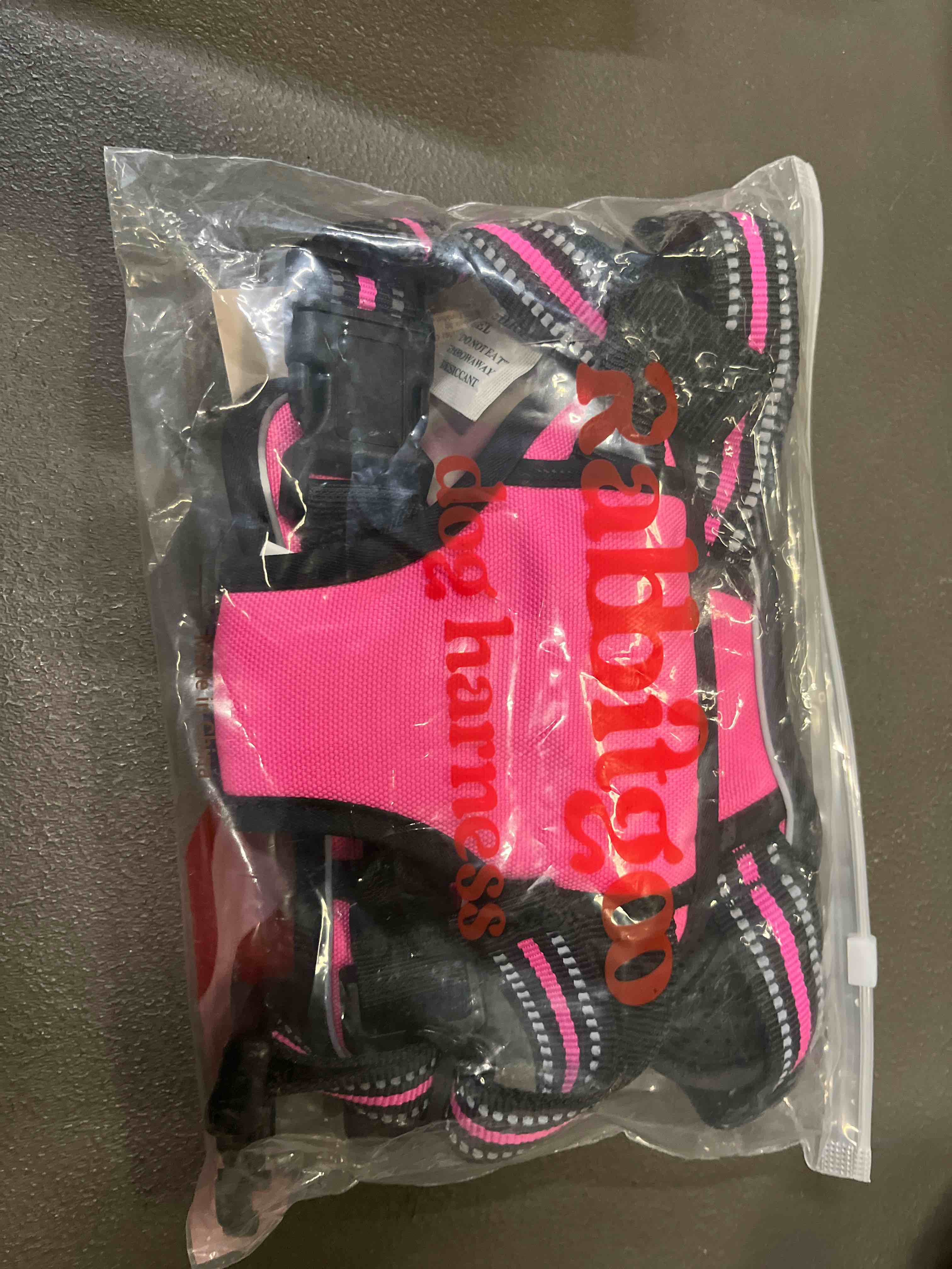 Condition photo showing Good Condition for rabbitgoo Dog Harness No Pull with 2 Leash Clips, Adjustable Soft Padded, Reflective Oxford No Choke Pet Vest with Easy Control Handle for Medium Sized Dogs, Hot Pink, M Medium Hot Pink