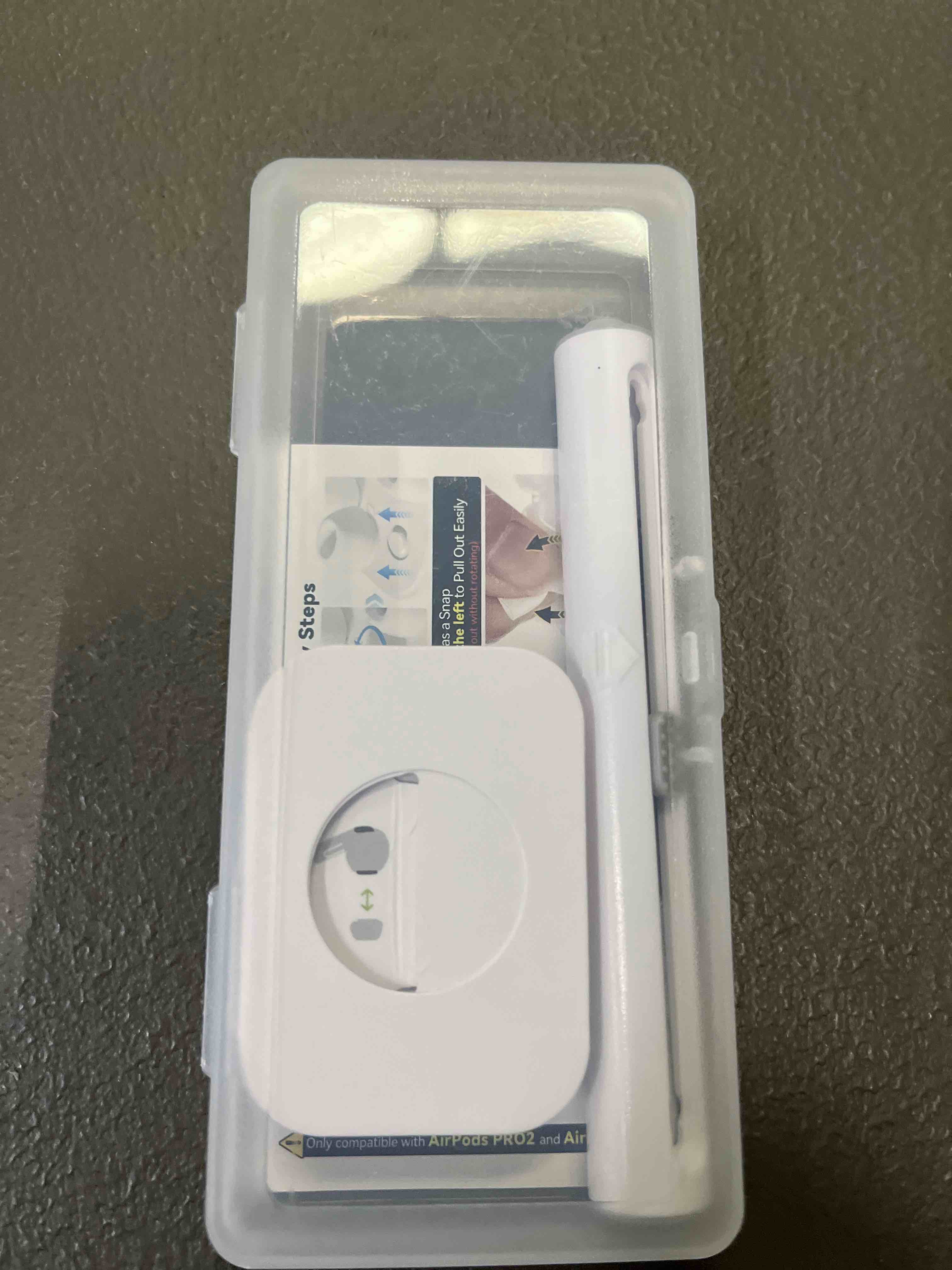 Condition photo showing Good Condition for Compatible with AirPods Pro 2nd/1st Generation Replacement Ear Tips,with Noise Reduction Hole & Built-in dust Guard Screen,for USB-C Charging Case with Cleaner kit -4 Sizes (XS/S/M/L)-Whiite A-4Pairs White