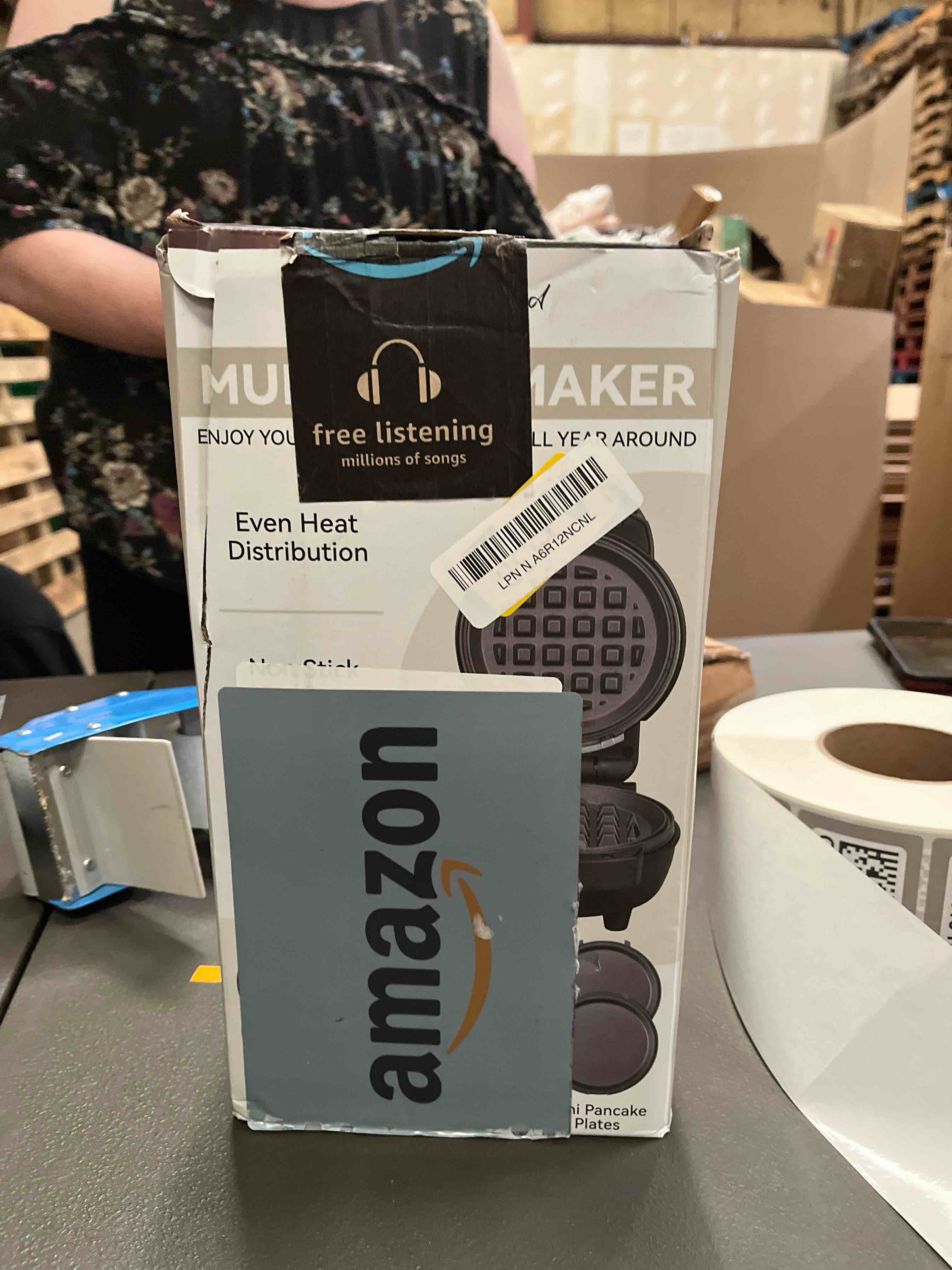 Condition photo showing Good Condition for Baker's Friend 4 in 1 Mini Waffle Maker with Removable Plates, Set Includes Mini Pancake, Donut, Heart Shape Waffle Makers, Compact Size, Recipe Included, Graphite Multi Mini Maker (Graphite)