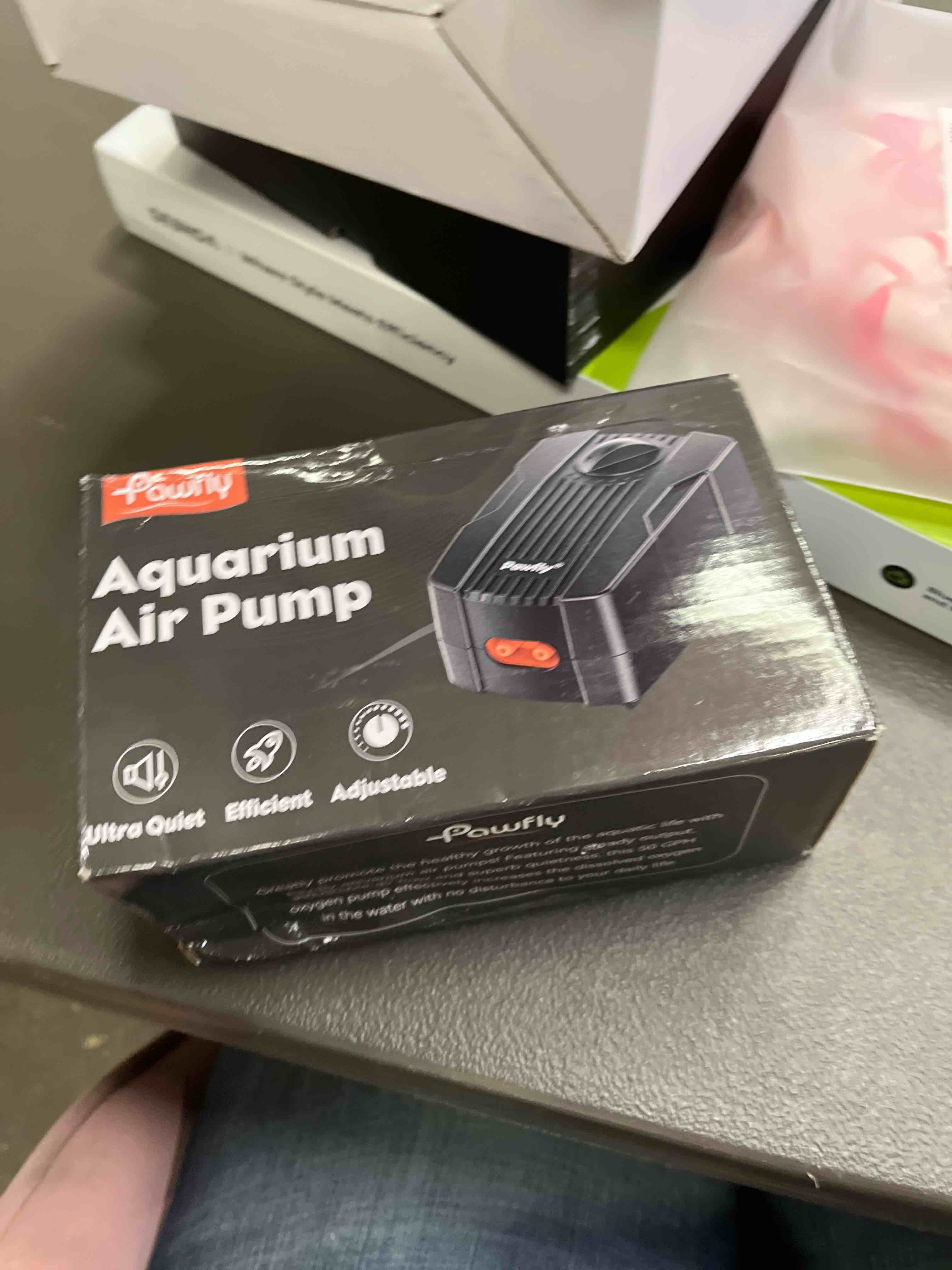 Condition photo showing Good Condition for Pawfly Aquarium Air Pump Oxygen Pump for 10-200 Gallon Fish Tanks Buckets Dual Outlet Adjustable Ultra Quiet Aerator Pump with Accessories 10-60 gal (With Kit)