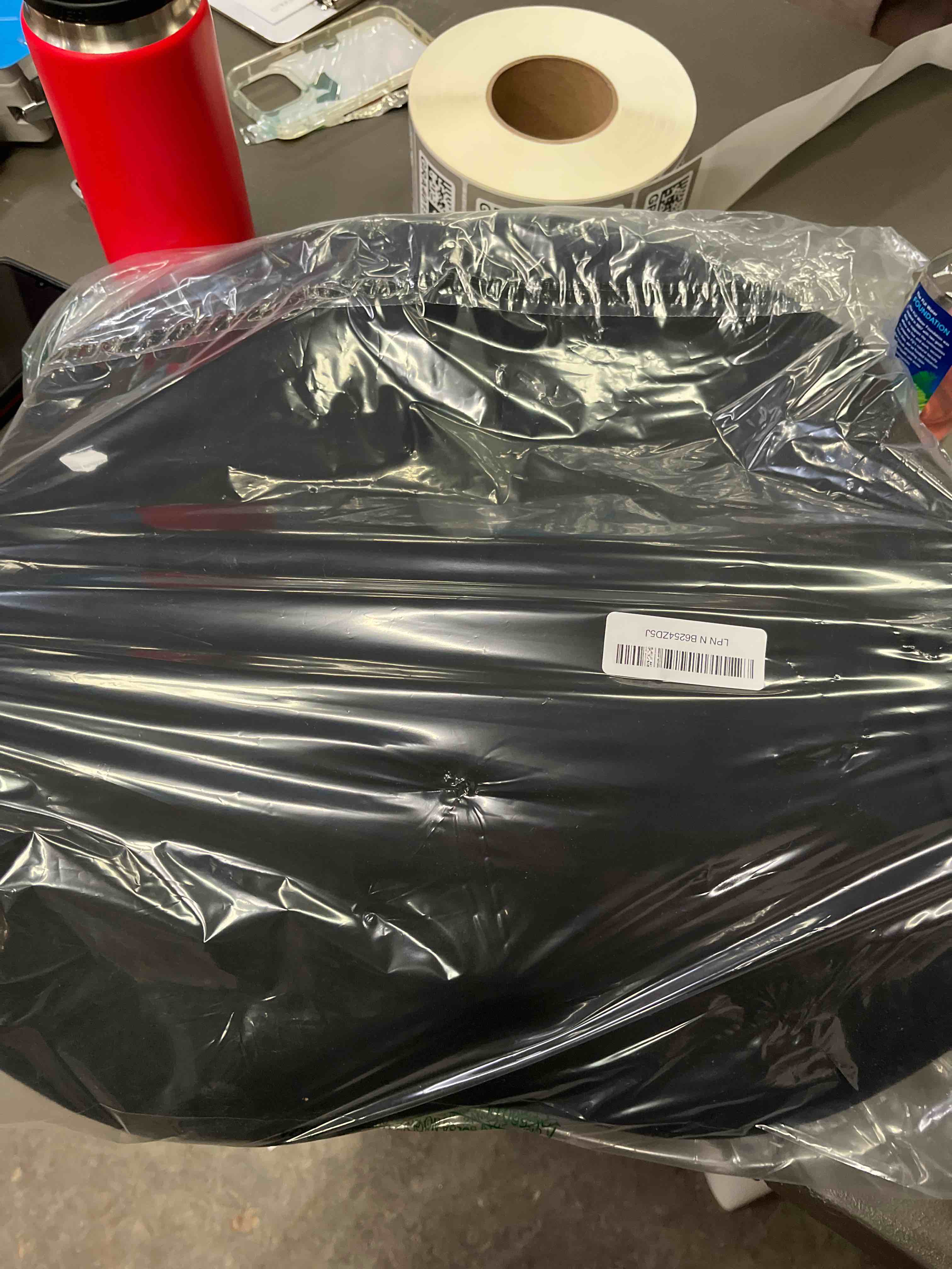 Condition photo showing Good Condition for Extra Large Memory Foam Seat Cushions for Office Chairs, Pressure Relief Seat Cushion for Tailbone Pain Relief, Sciatica & Back Pain, Ergonomic Office Chair Cushion for Long Sitting & Driving (Black) Black & Dark Gray