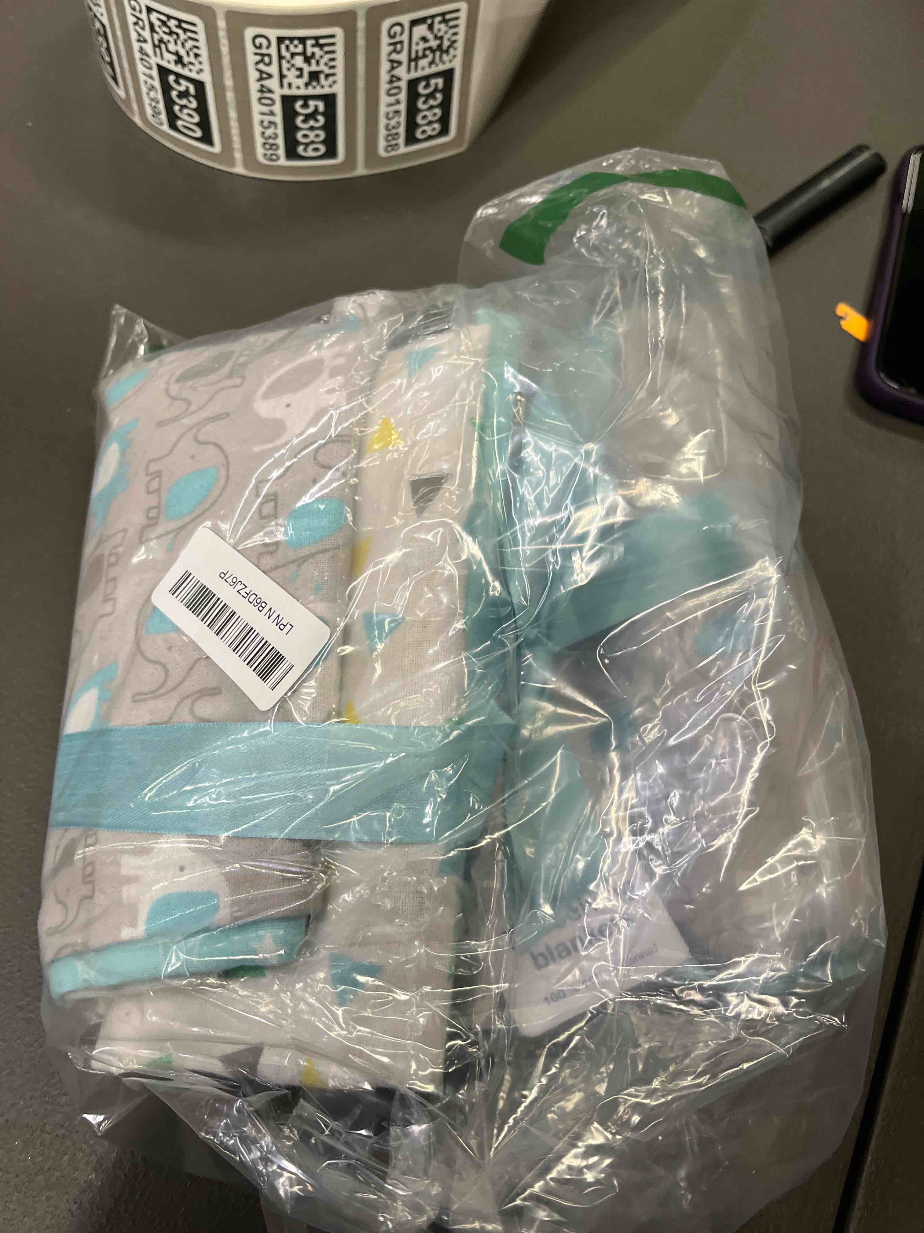 Condition photo showing Good Condition for Luvable Friends Unisex Baby Cotton Flannel Receiving Blankets, Basic Elephant 7-Pack, One Size Basic Elephant 7-pack One Size