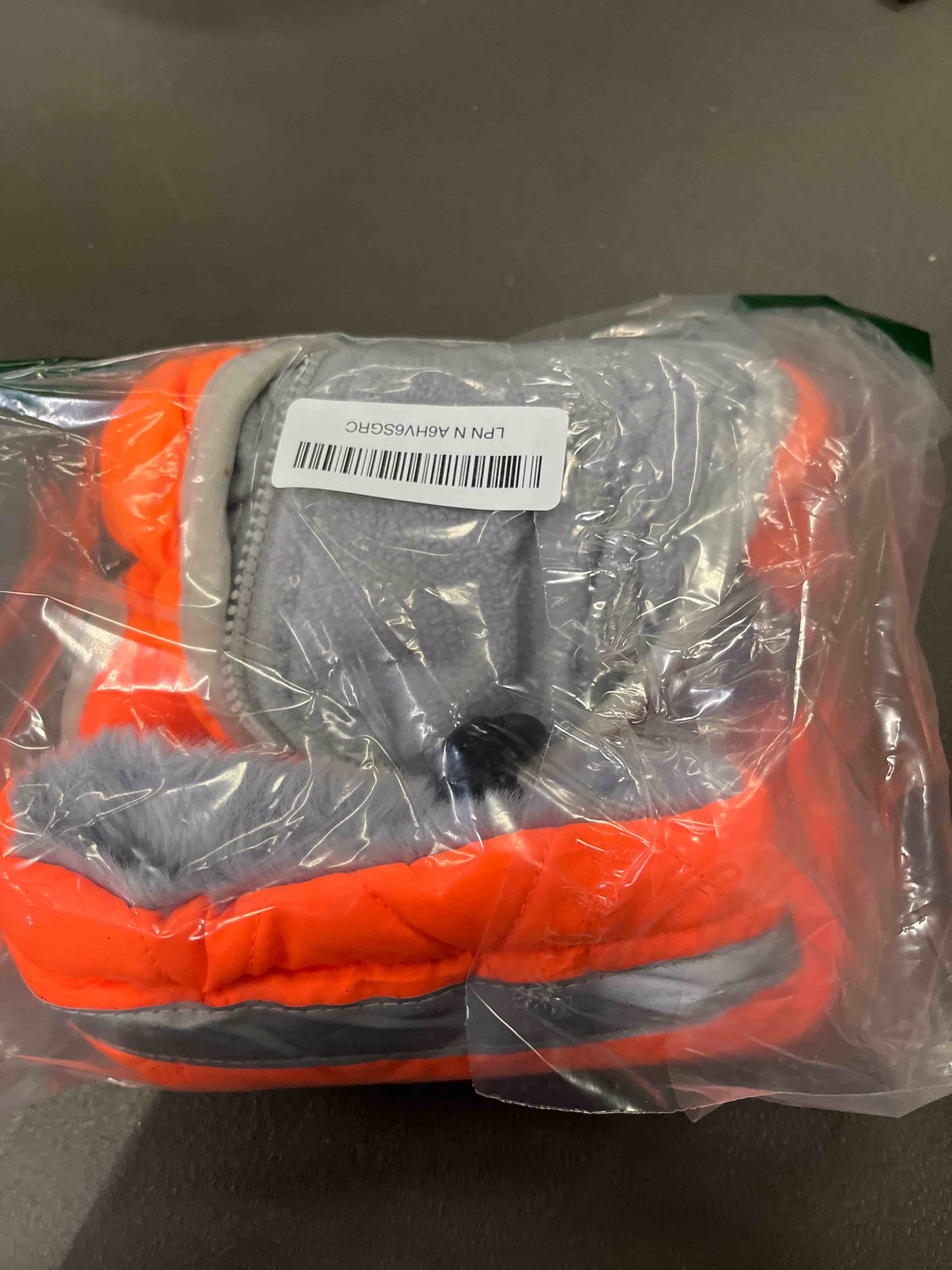 Condition photo showing Good Condition for Lelepet Dog Coat Warm Dog Winter Coat Waterproof Dogs Jacket with Harness Built in Reflective Pet Fleece Vest Zip-Up Cold Weather Coats for Medium Dogs Turtleneck & Windproof Coats Blaze Orange M