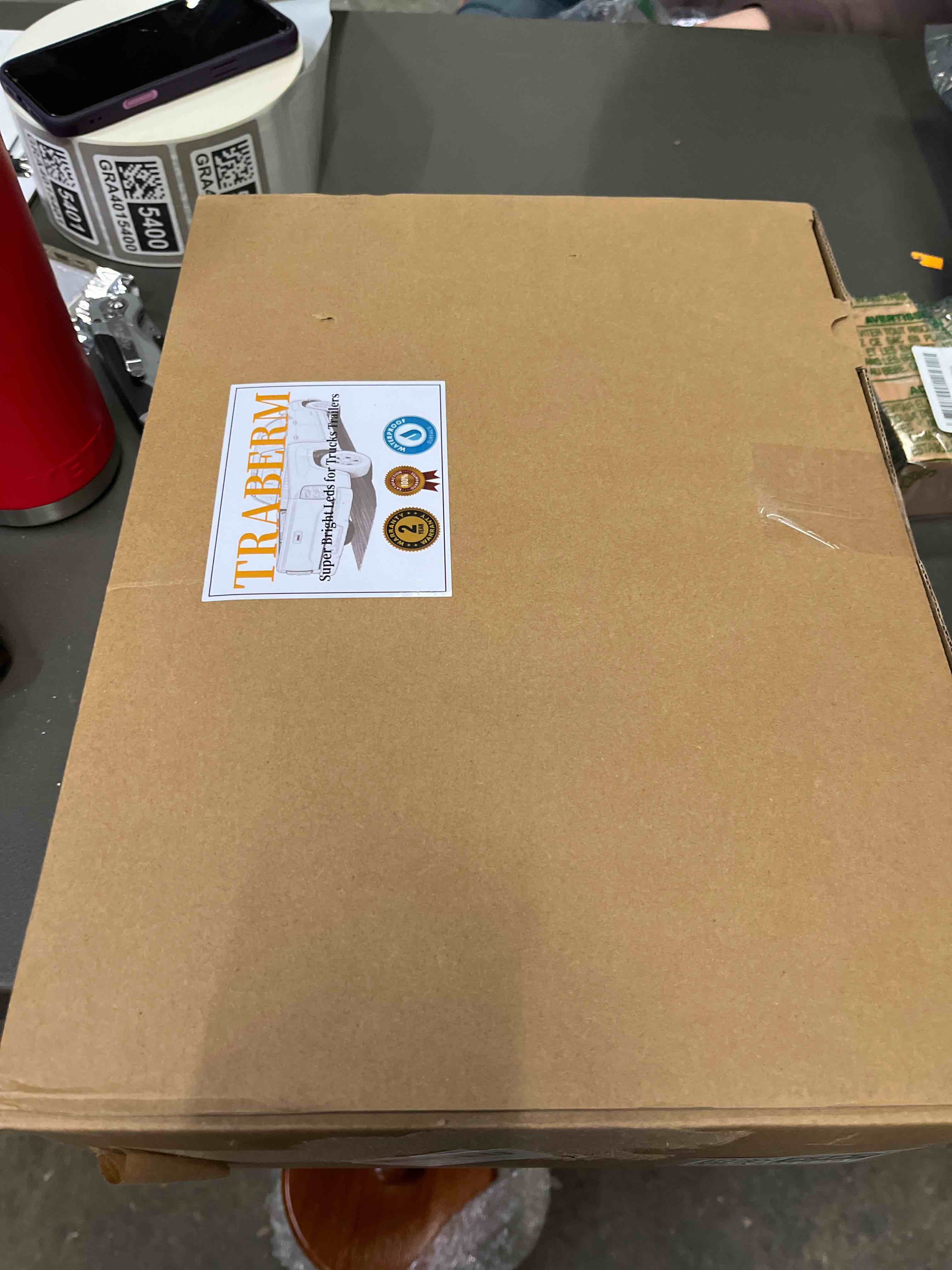 Condition photo showing Good Condition for Traberm 5pcs Amber Torpedo Cab Marker Lights Chrome 17 LED Truck Roof Top Clearance Running Lights A