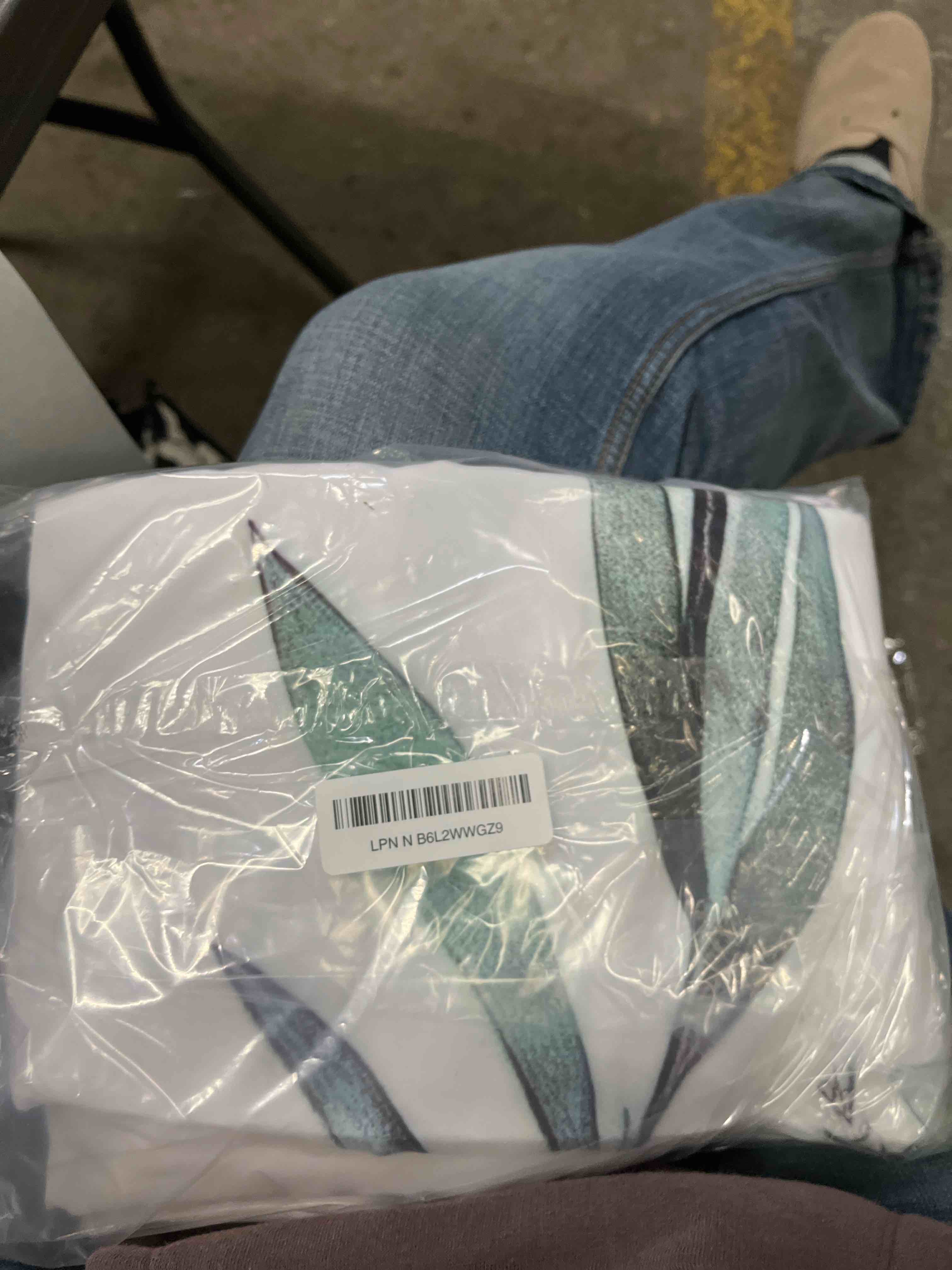 WITHLOC No Hook Shower Curtain with Snap in Liner - Fabric Waterproof Inner Liner, Plants Watercolor