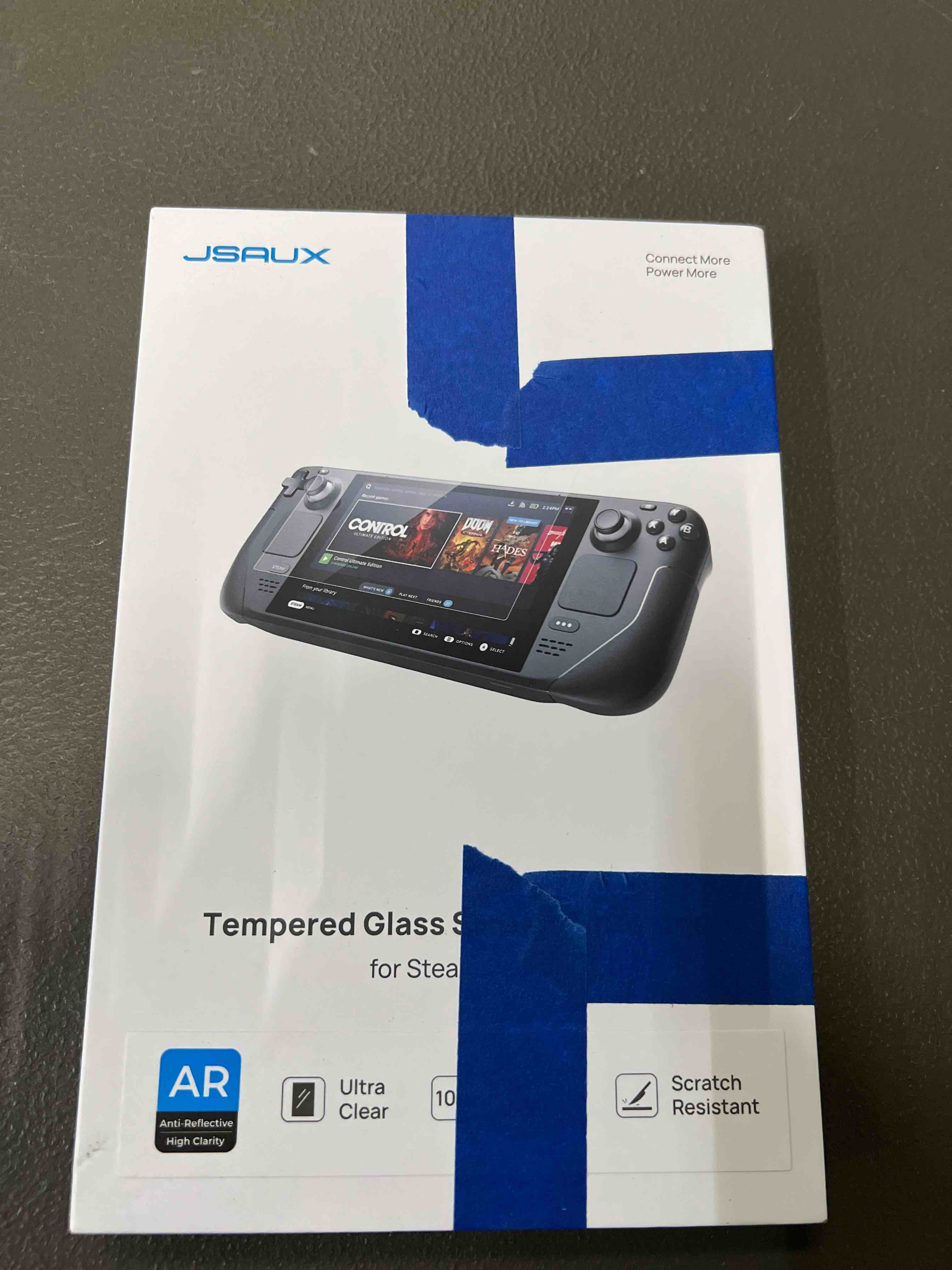 Condition photo showing Good Condition for JSAUX 2-Pack Anti Glare Screen Protector for Steam Deck, 9H Hardness Matte Tempered Glass for Steam Deck OLED with Guiding Frame, Scratch Resistant, Comes with Toolkits Anti-Glare