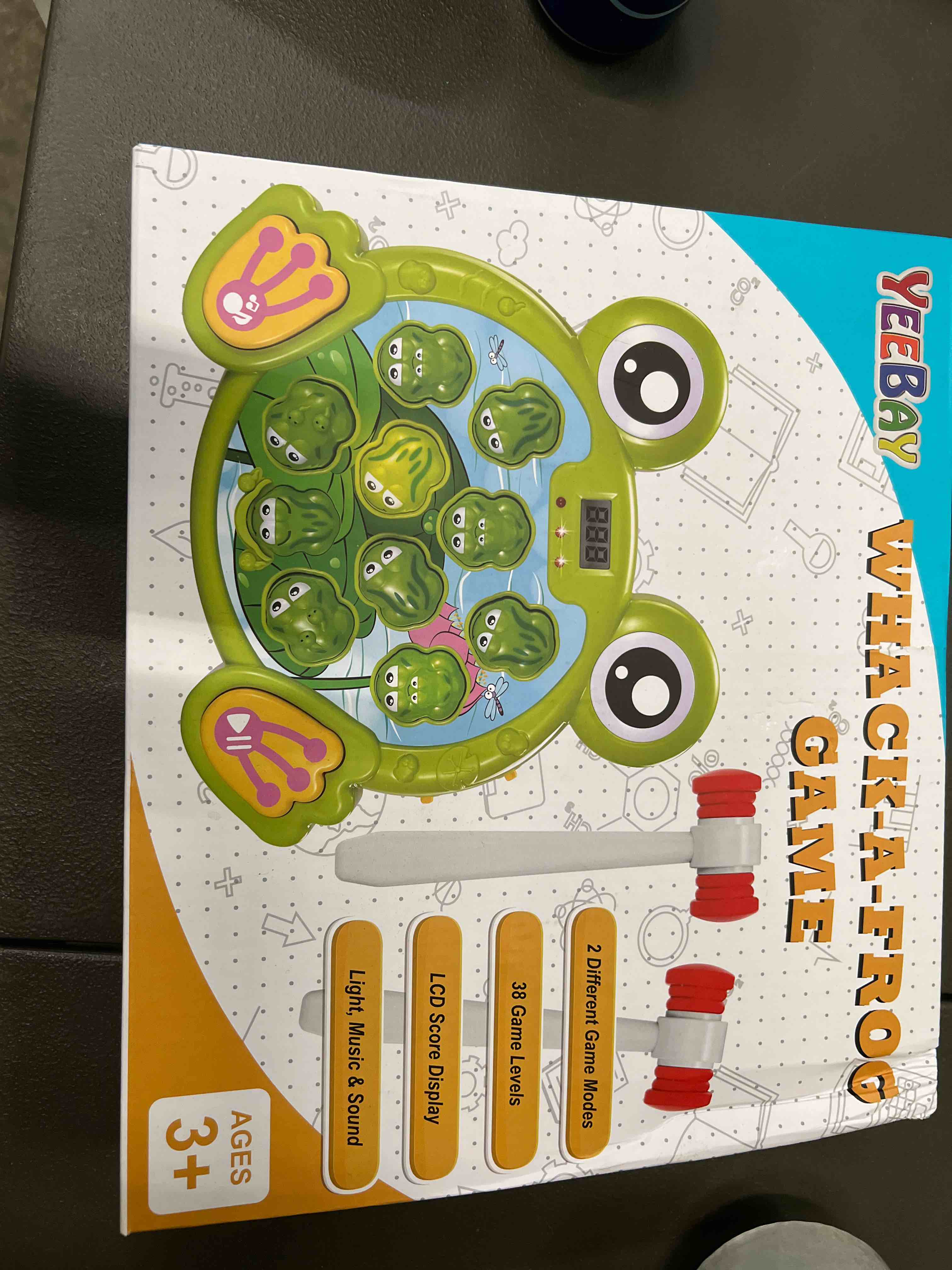 Condition photo showing Good Condition for YEEBAY Whack A Frog Game with 2 Hammers, Toddler Early Developmental Learning Toy, Fun Birthday Gift for Kids Age 2+, Toys for 2 3 4 Year Old Boys Grils Multicolor
