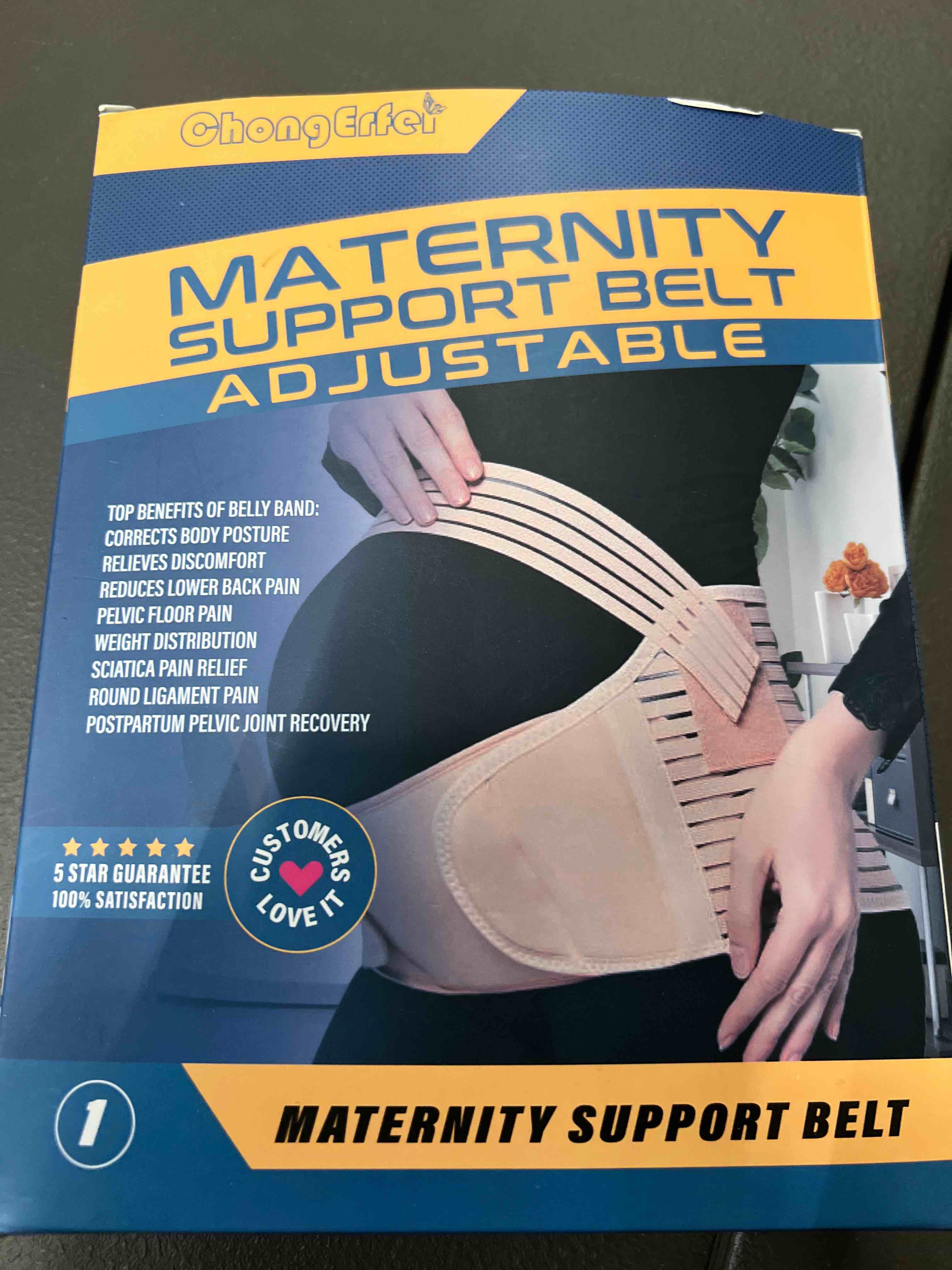 Condition photo showing Good Condition for ChongErfei Maternity Belt, Pregnancy 3 in 1 Support Belt for Back/Pelvic/Hip Pain, Maternity Band Belly Support for Pregnancy Belly Support Band (M: Fit Ab 35.5"-47.3", Black) Black M: Fit Ab 35.5"-47.3"