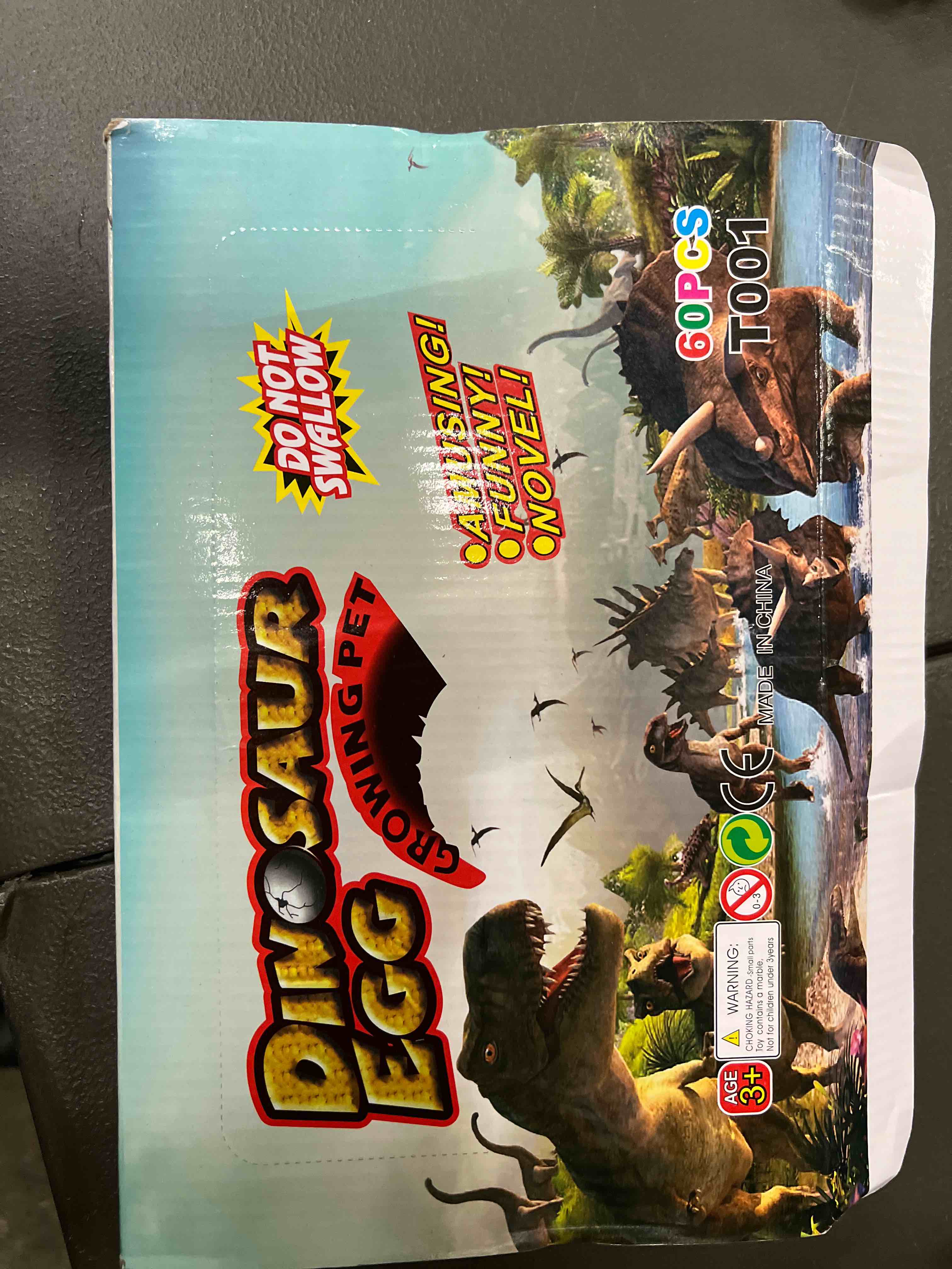 Condition photo showing Good Condition for 60PCS Small Hatching Dinosaur Eggs for Dinosaur Party Favors Birthday Christmas Goodie Bag Stuffers Classroom Carnival Prizes Bulk Pinata Fillers Novelty Grow in Water Dino Eggs with Toys Inside