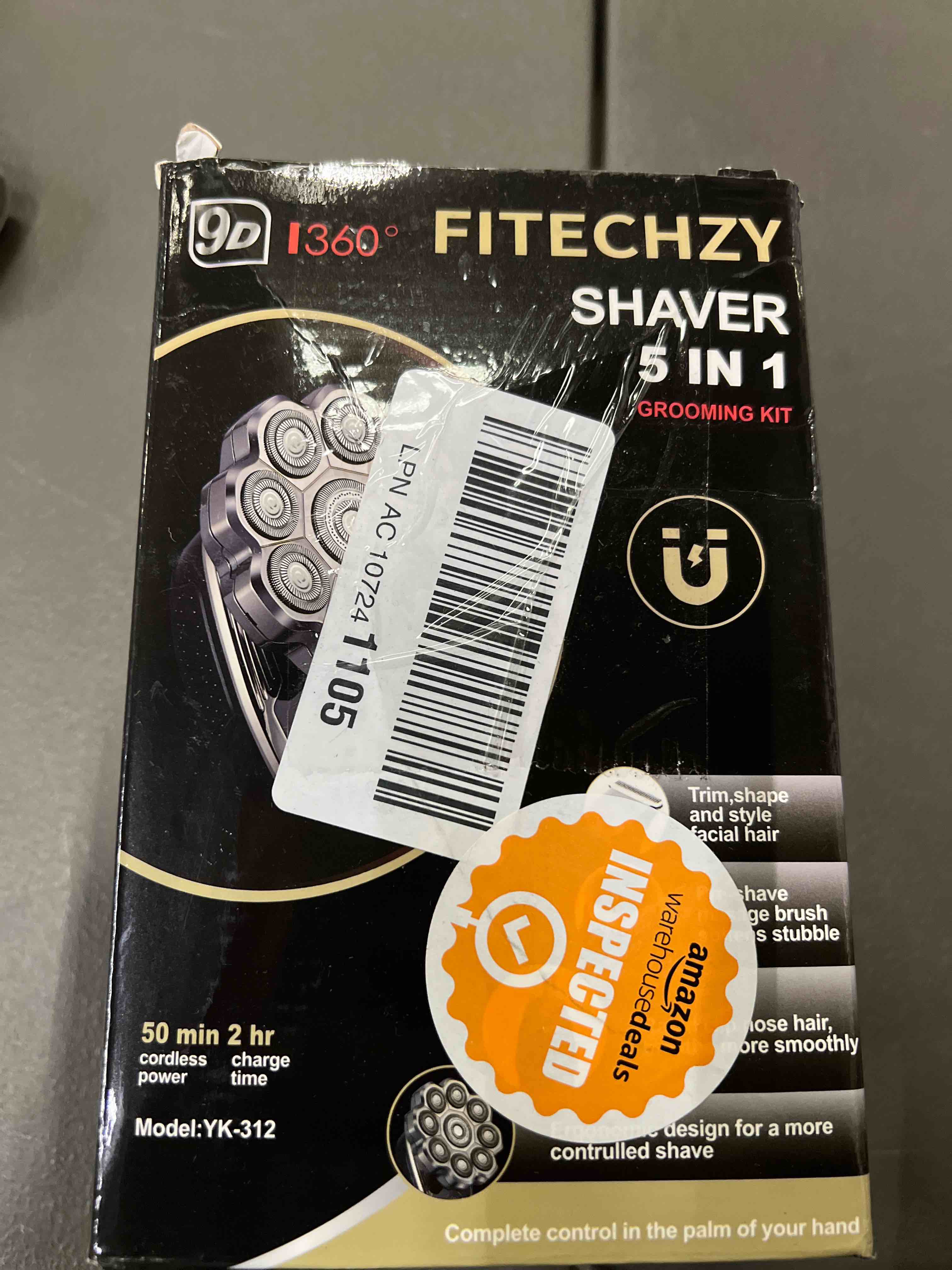 Condition photo showing Good Condition for Electric Razor for Men,Head Shavers for Bald Men,5-in-1 Electric Razors with Wet & Dry Bald Head Shaver,9D Floating Head Shaver Comes with Magnetic Detachable Blades