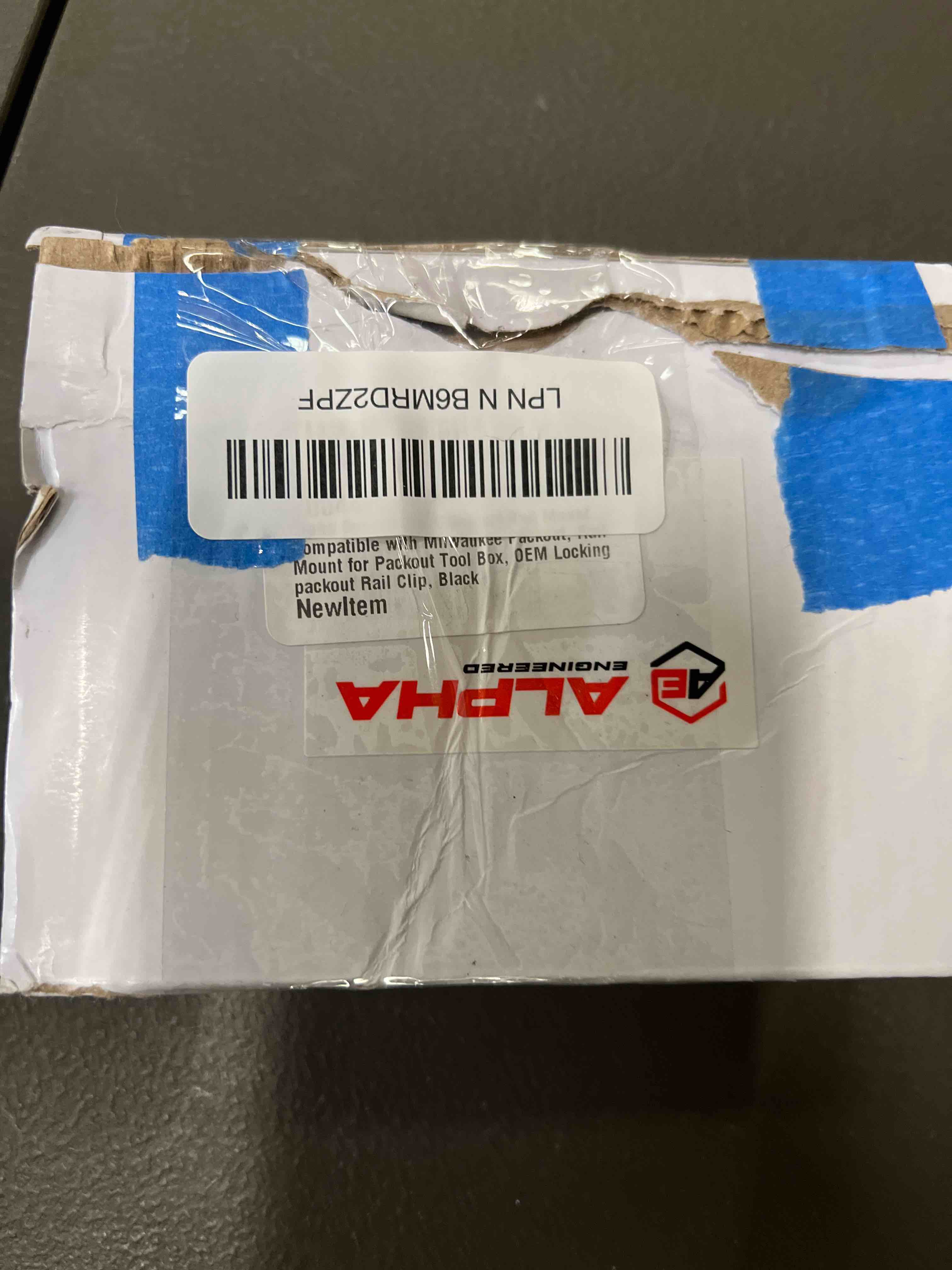 Condition photo showing Good Condition for Universal Rail Mount Compatible with Milwaukee Packout, Rail Mount for Packout Tool Box, OEM Locking packout Rail Clip, Black