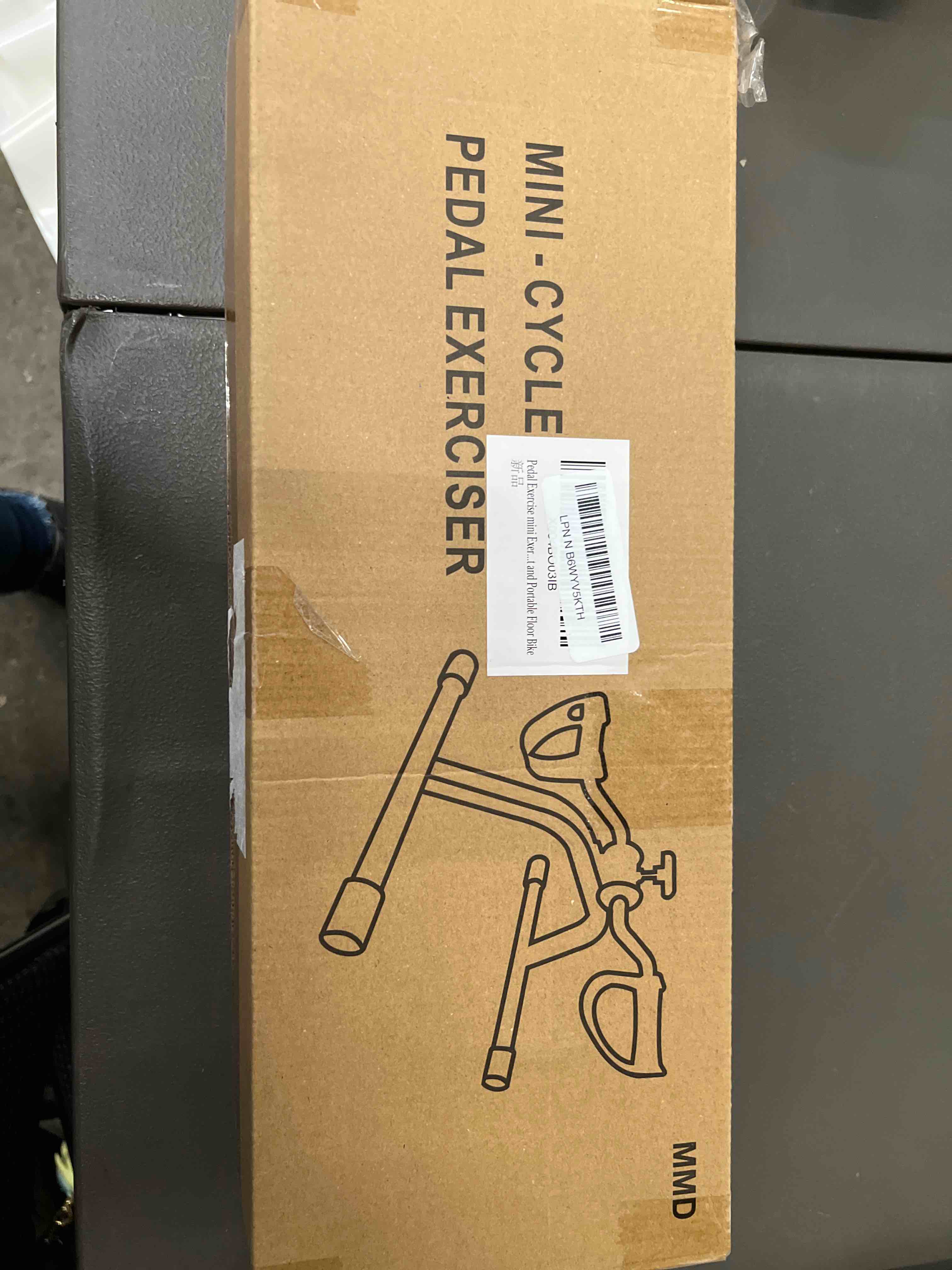 Condition photo showing Good Condition for Pedal Exercise mini Exercise Bike for Leg and Arm Recovery Exercise Lightweight and Portable Floor Bike Grey-01 Athletic
