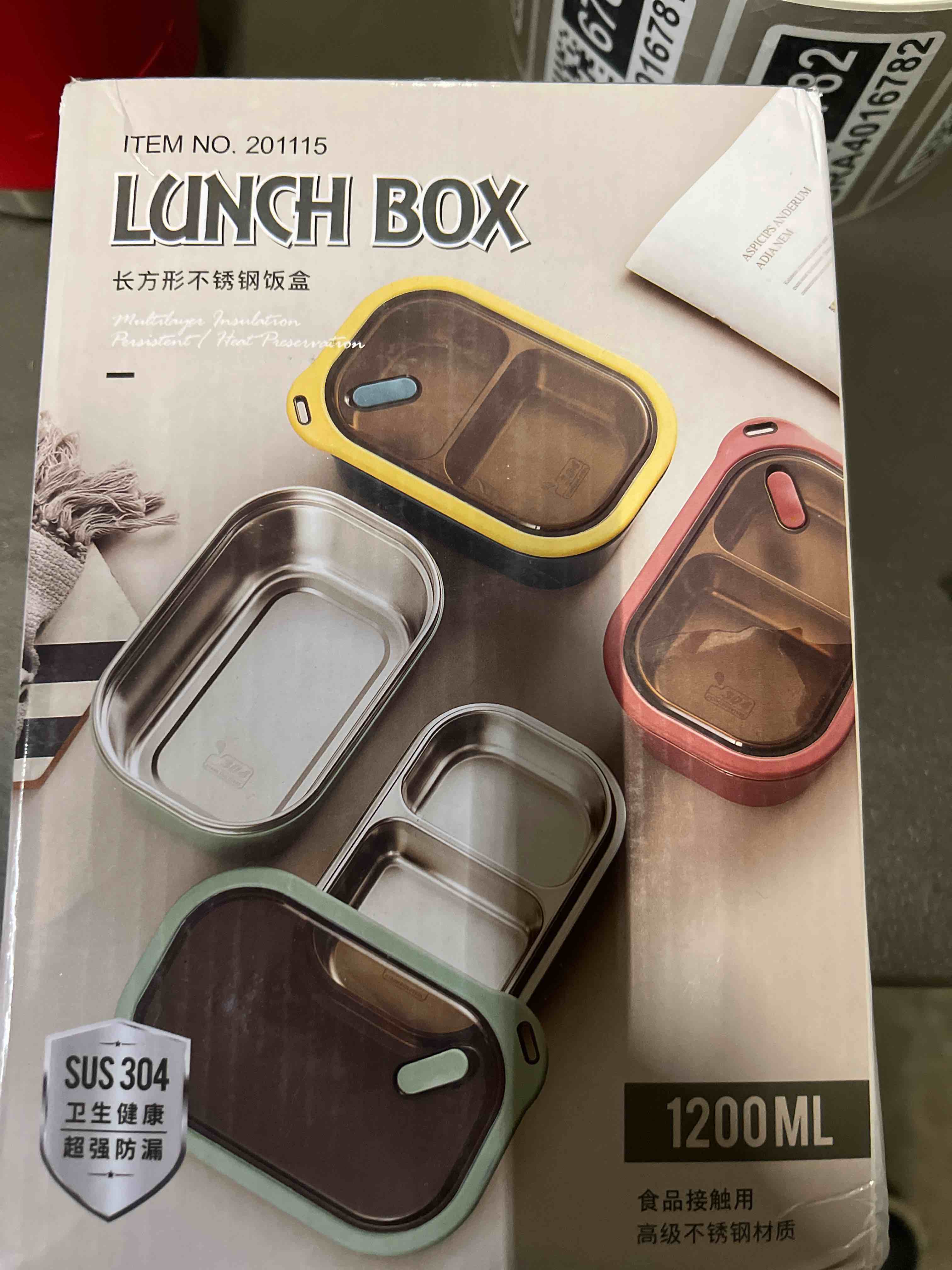 Condition photo showing Good Condition for Niiyen Lunch Box 1200ml 2 Layers Food Lunch Containers with Spoon Portable Adult Bento Lunch Box Food Storage Bowl for School Office Outdoor Travel Blue