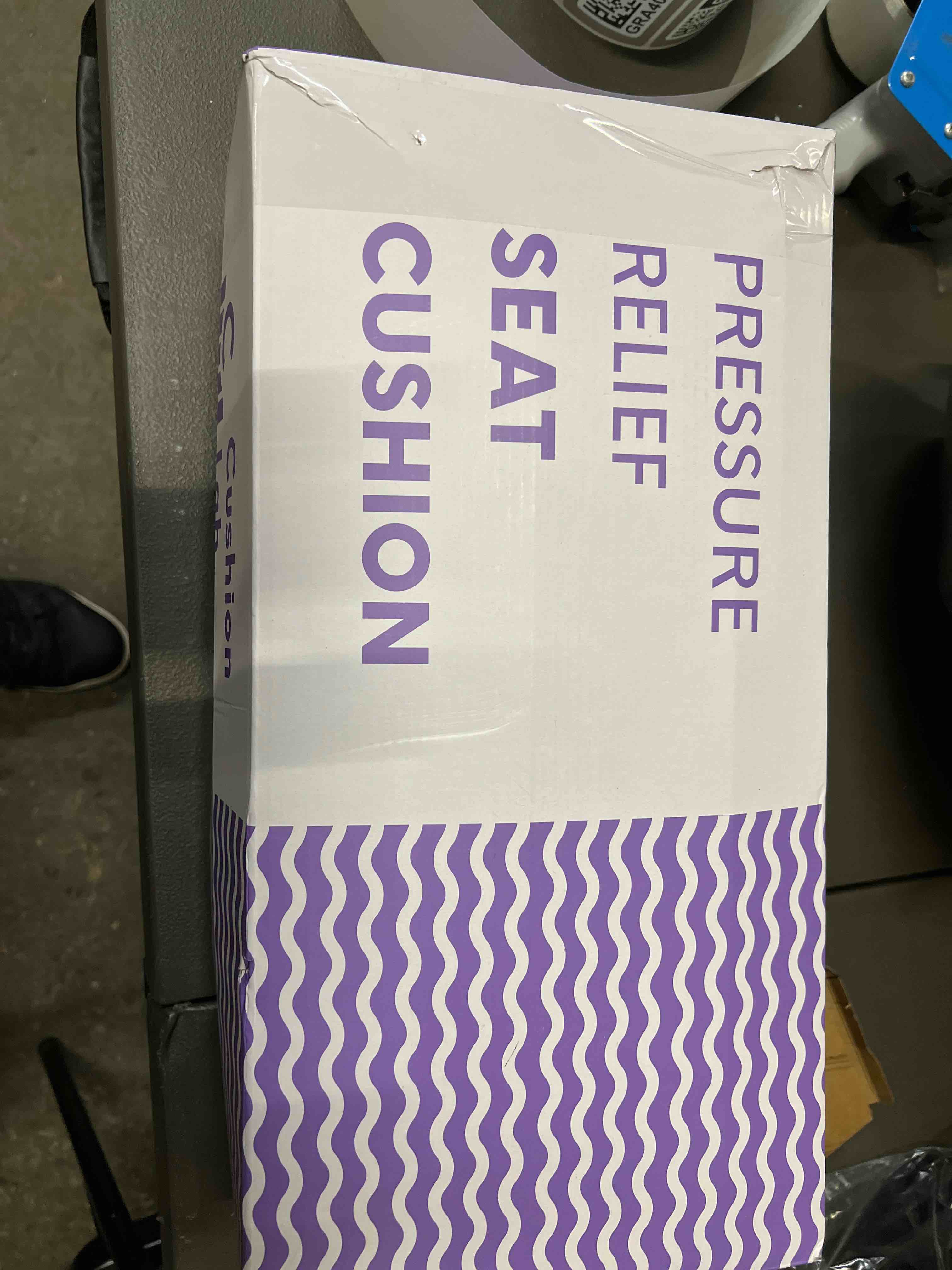 Condition photo showing Good Condition for C CUSHION LAB Patented Pressure Relief Seat Cushion for Long Sitting Hours on Office/Home Chair, Car, Wheelchair - Extra-Dense Memory Foam for Hip, Tailbone, Coccyx, Sciatica - Light Grey Gray