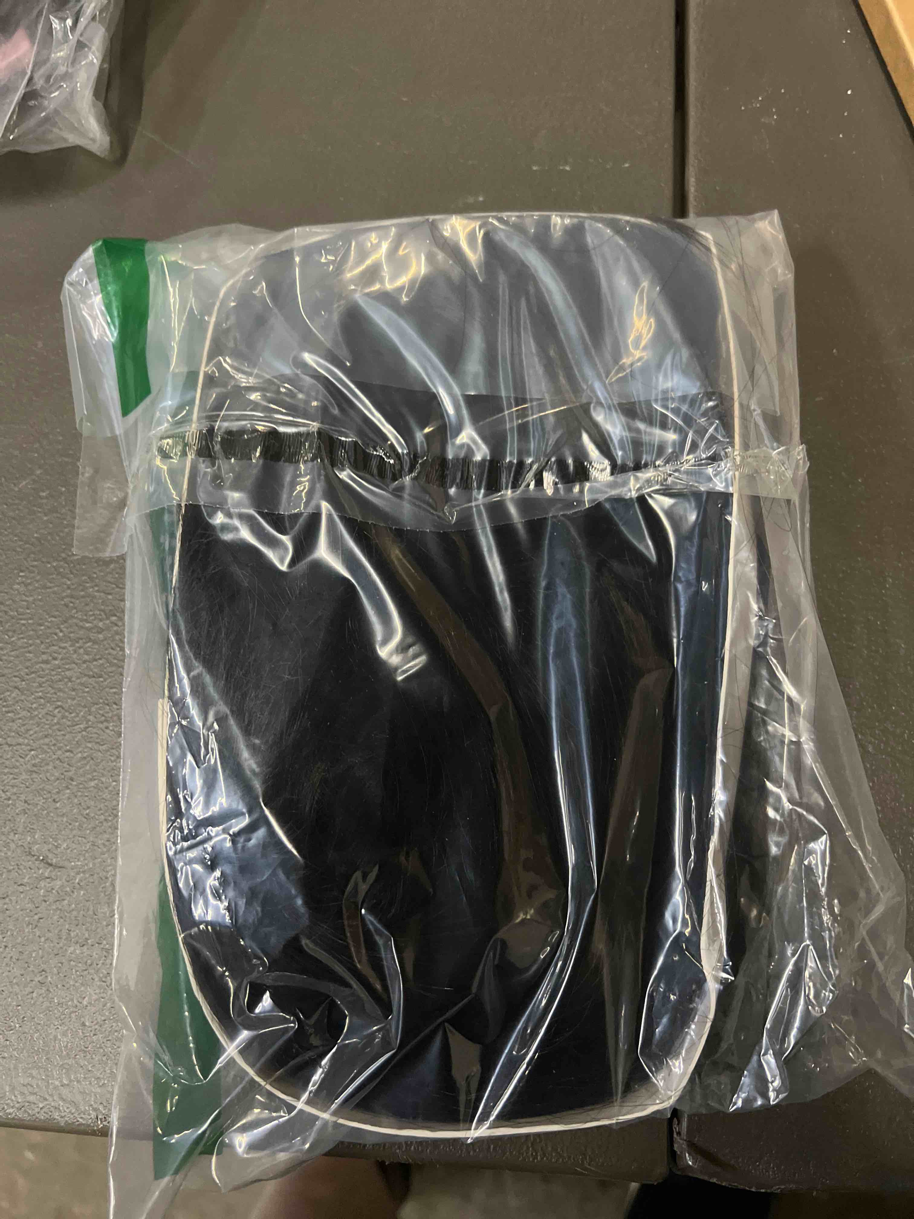 Condition photo showing Good Condition for 20 in Black Long Straight Wig, Wear and Go Glueless Wig Center Part, High Temperature Synthetic Hair Wig with Natural-Look Flesh-Tone Front, Breathable Innet Net and Elastic Strap Buckle