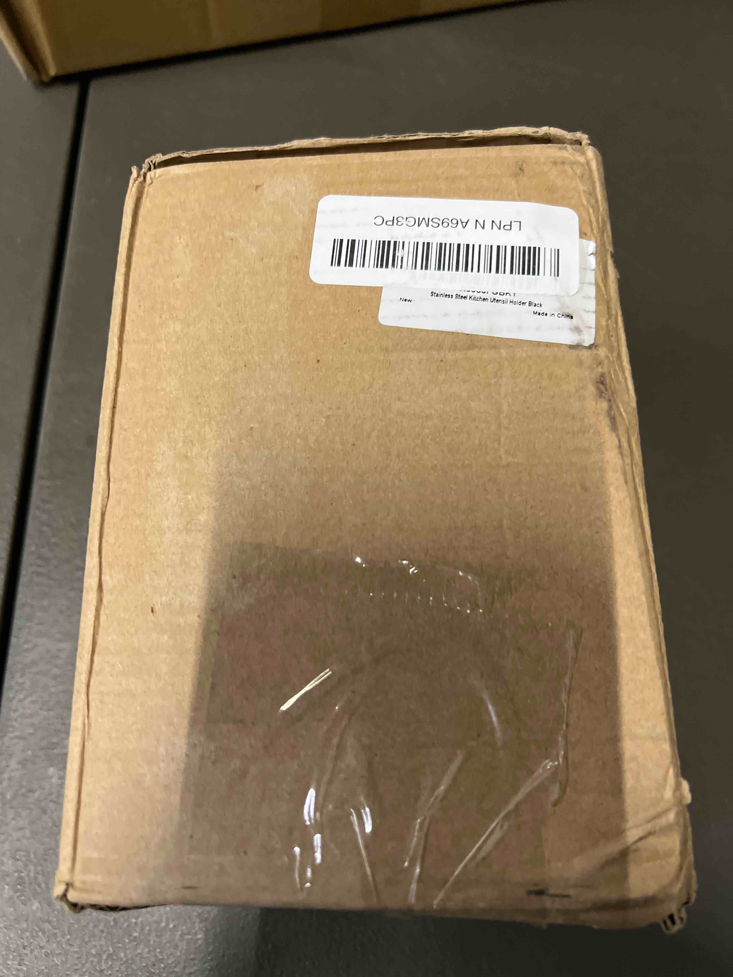 Condition photo showing Good Condition for RedCall Stainless Steel Kitchen Utensil Holder for Countertop, Spoon Spatula Organizer,Modern Rectangular Large Cooking Utensil Caddy Counter,Utensil Crock (Stainless Steel Black)