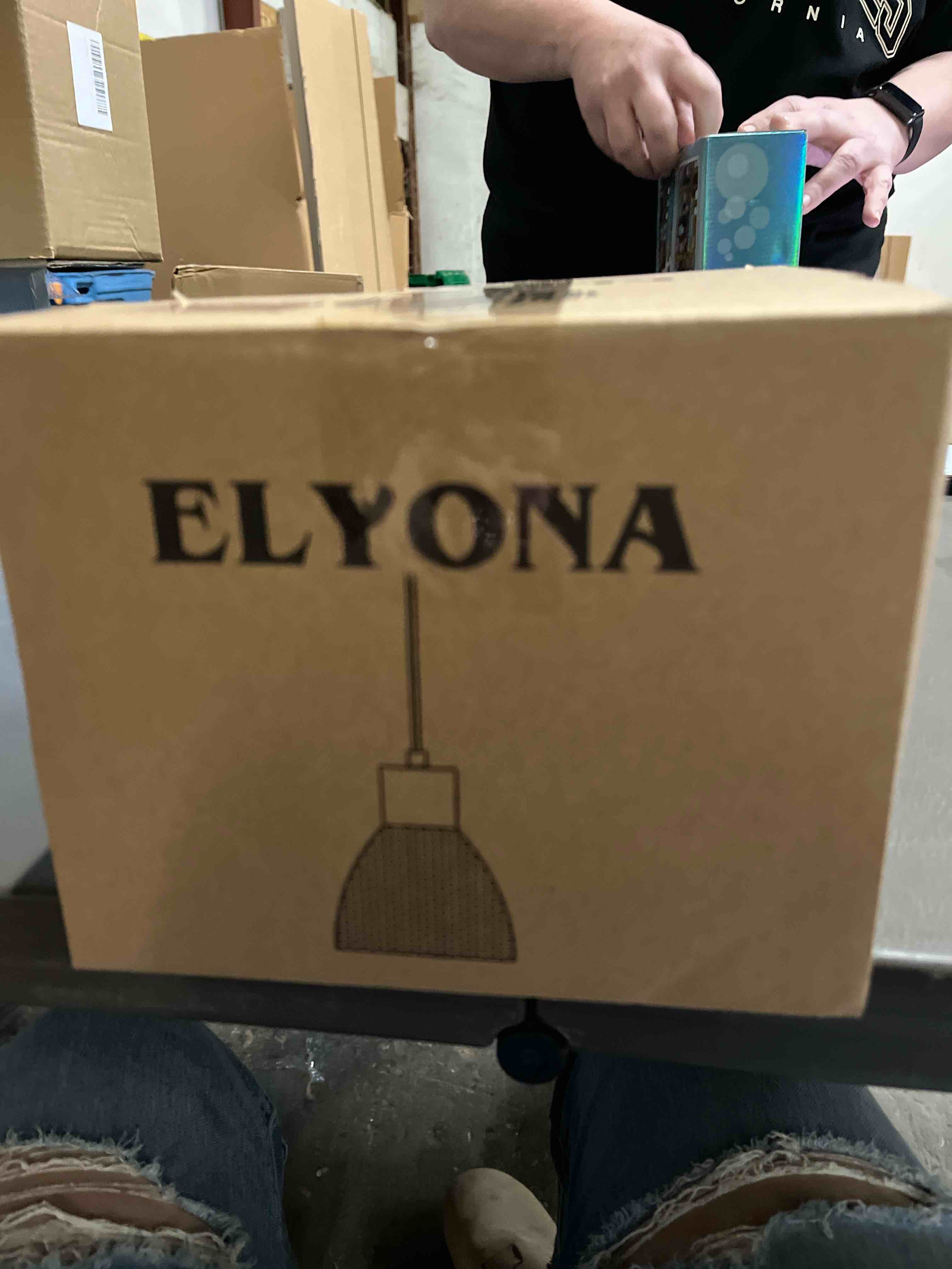 Condition photo showing Good Condition for ELYONA Hammered Pendant Lights for Kitchen Island, Solid Wood Hanging Light Fixtures, Industrial Metal Pendant Light Fixtures for Bar, Dining Room, Bedroom, Office, Modern White,Small Small White - 1 Pack