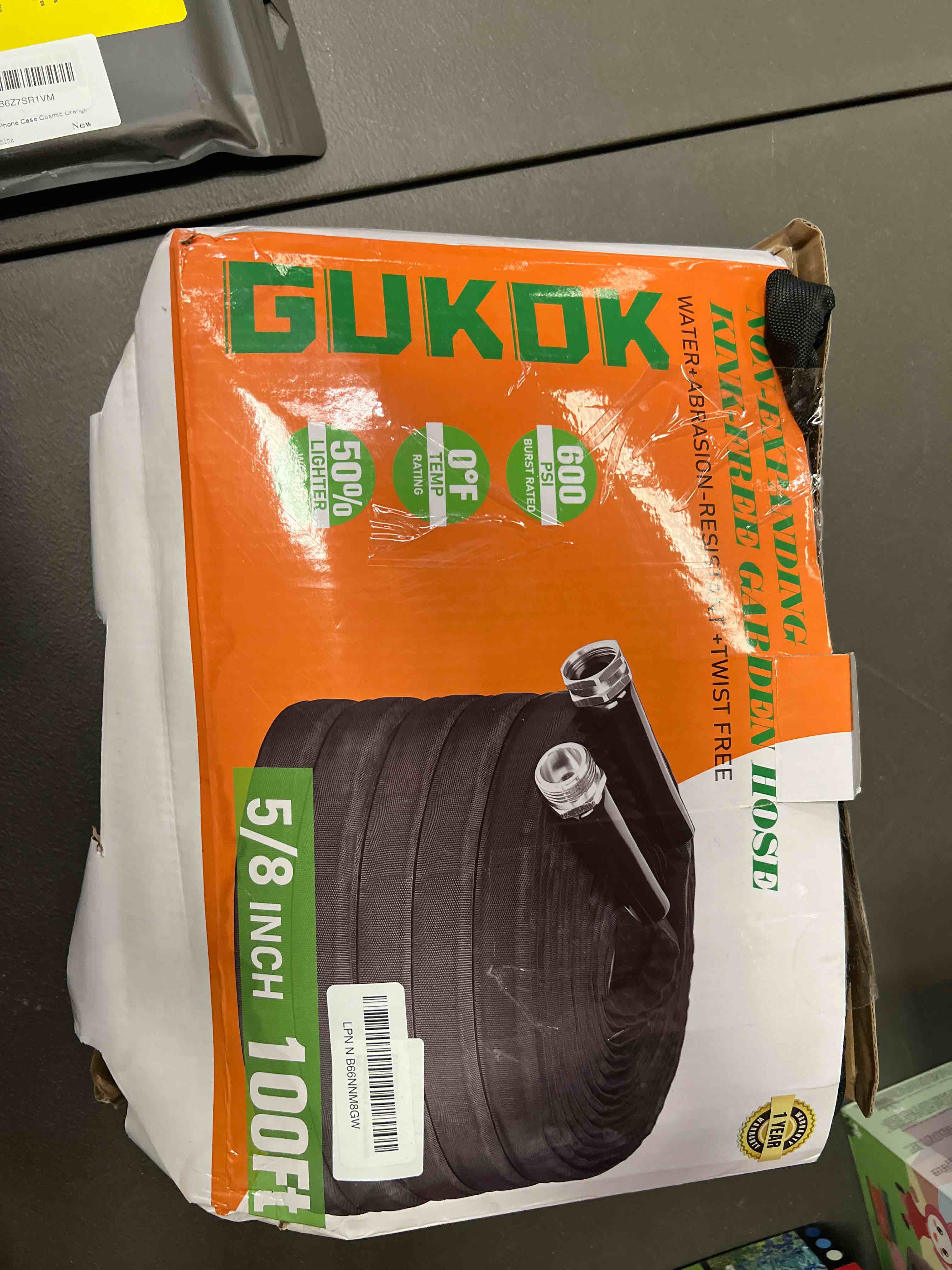 Condition photo showing Good Condition for garden hose, lightweight, ultra flexible, durable, kink-free garden hose, rv, marine and camper hose (100 ft) hose 100ft