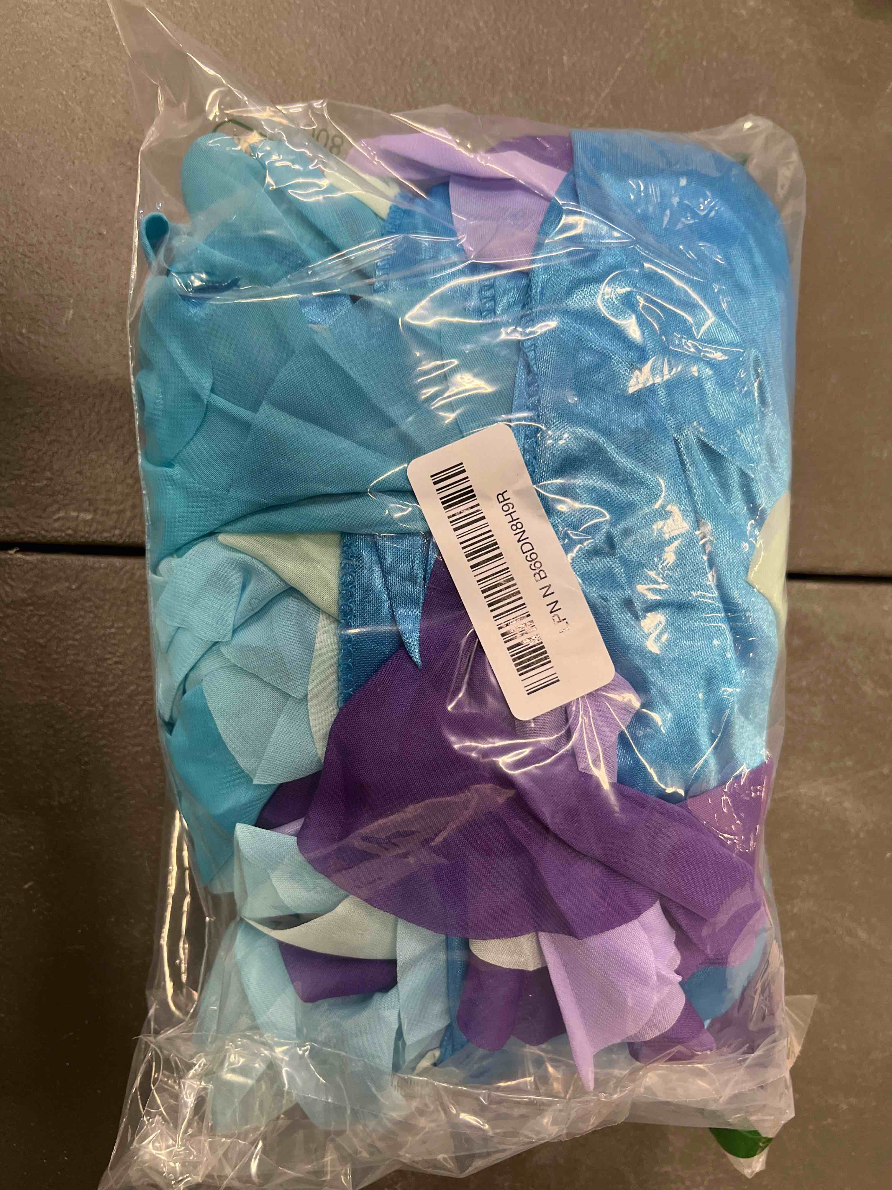 Condition photo showing Good Condition for leegleri 6ft/72inch mermaid curly willow tulle ruffle table skirt rectangle tables or round tables, blue tutu table skirt for baby shower baby shark birthday party dark blue 72" x 72" (rectangle;round;square)