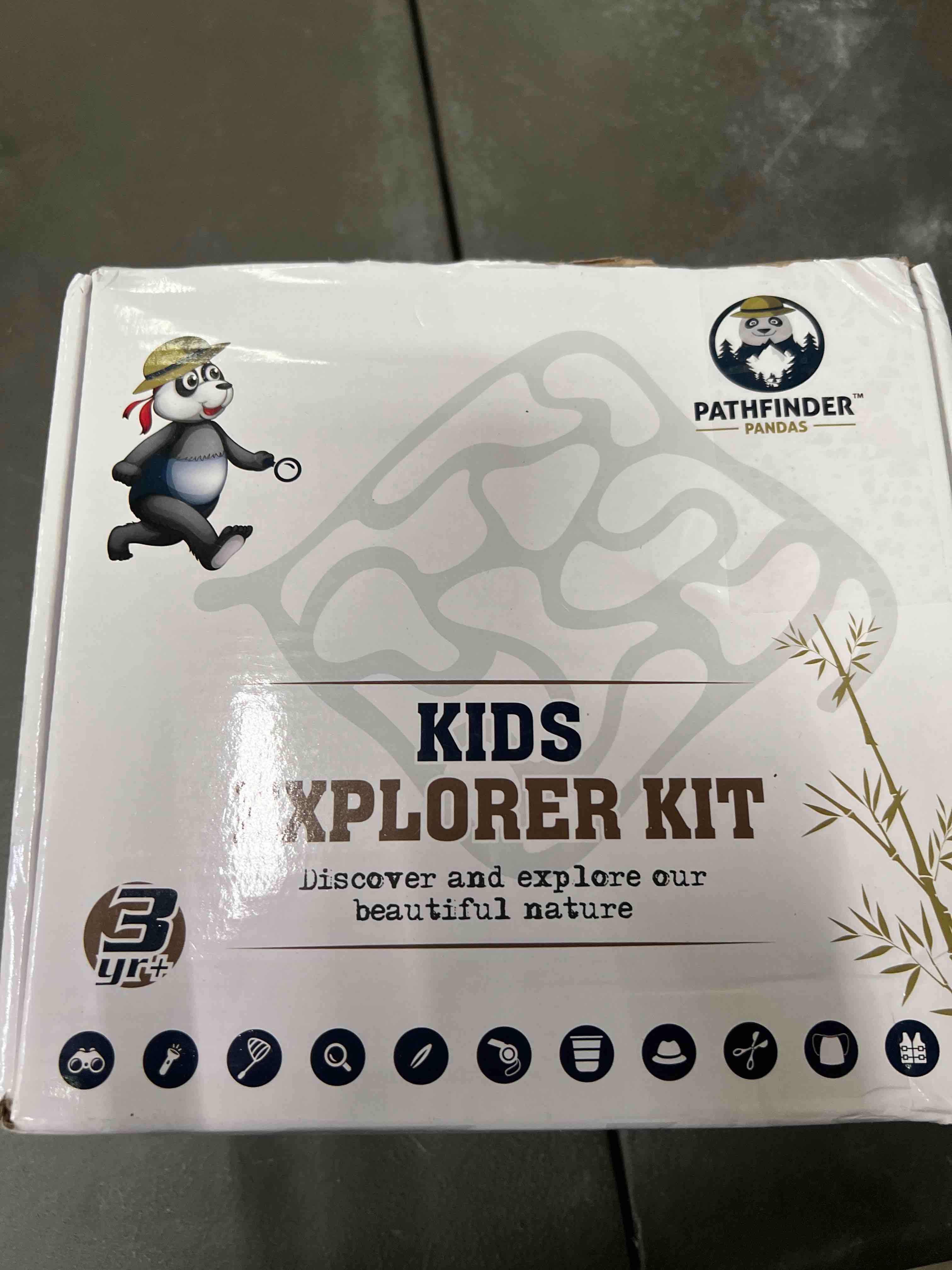 Condition photo showing Good Condition for kids bug catching kit - complete explorer kit with safari vest, hat & more - cute dress-up safari costume, or zoo keeper - outdoor explorer set & bug toys for 7+ year old boys girls + adventure book 7+ brown