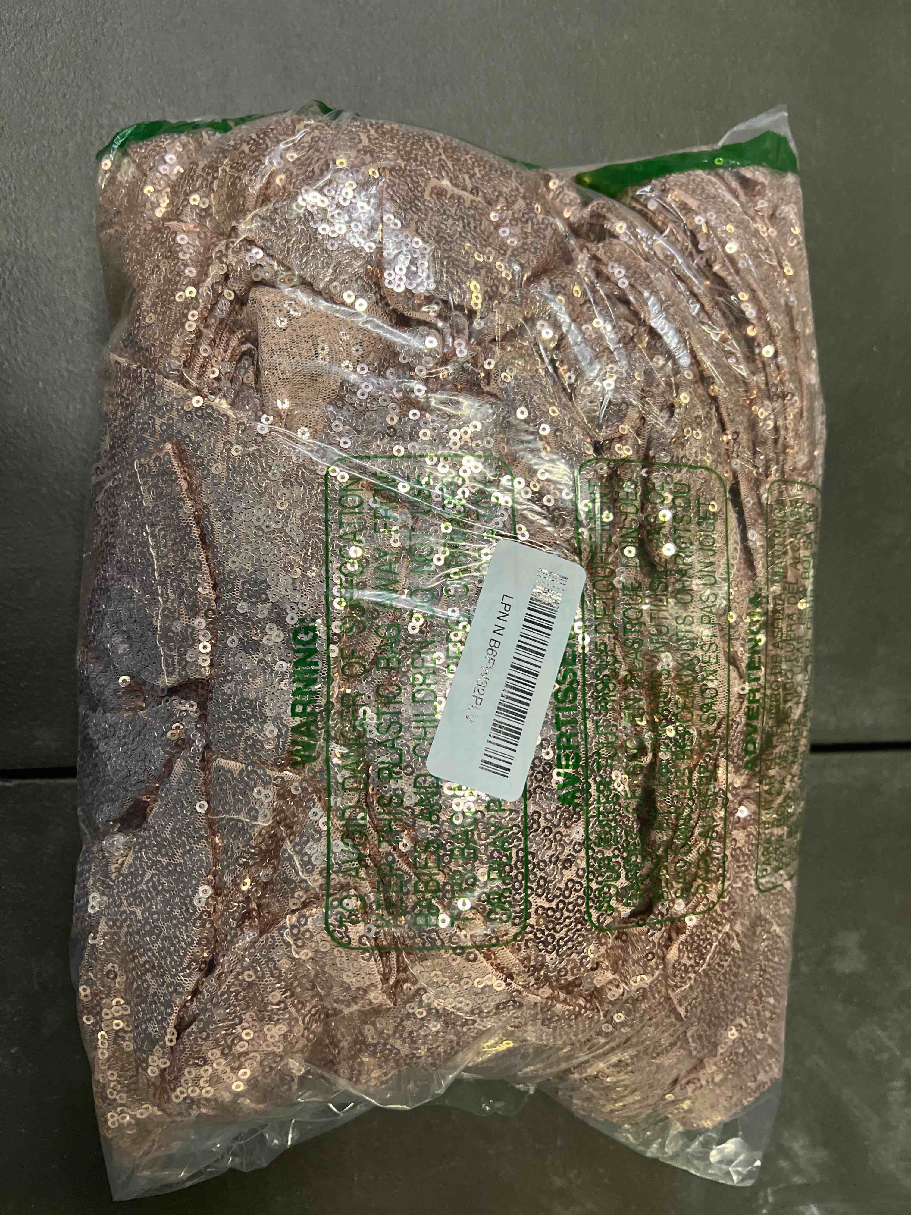 Condition photo showing Good Condition for shinybeauty rose gold-table runners-10 packs-12"x108" sequin table runner birthday party catering event glitter table runners 108 inches long rose gold wedding runners for table 10pcs 12x108-inch rose gold
