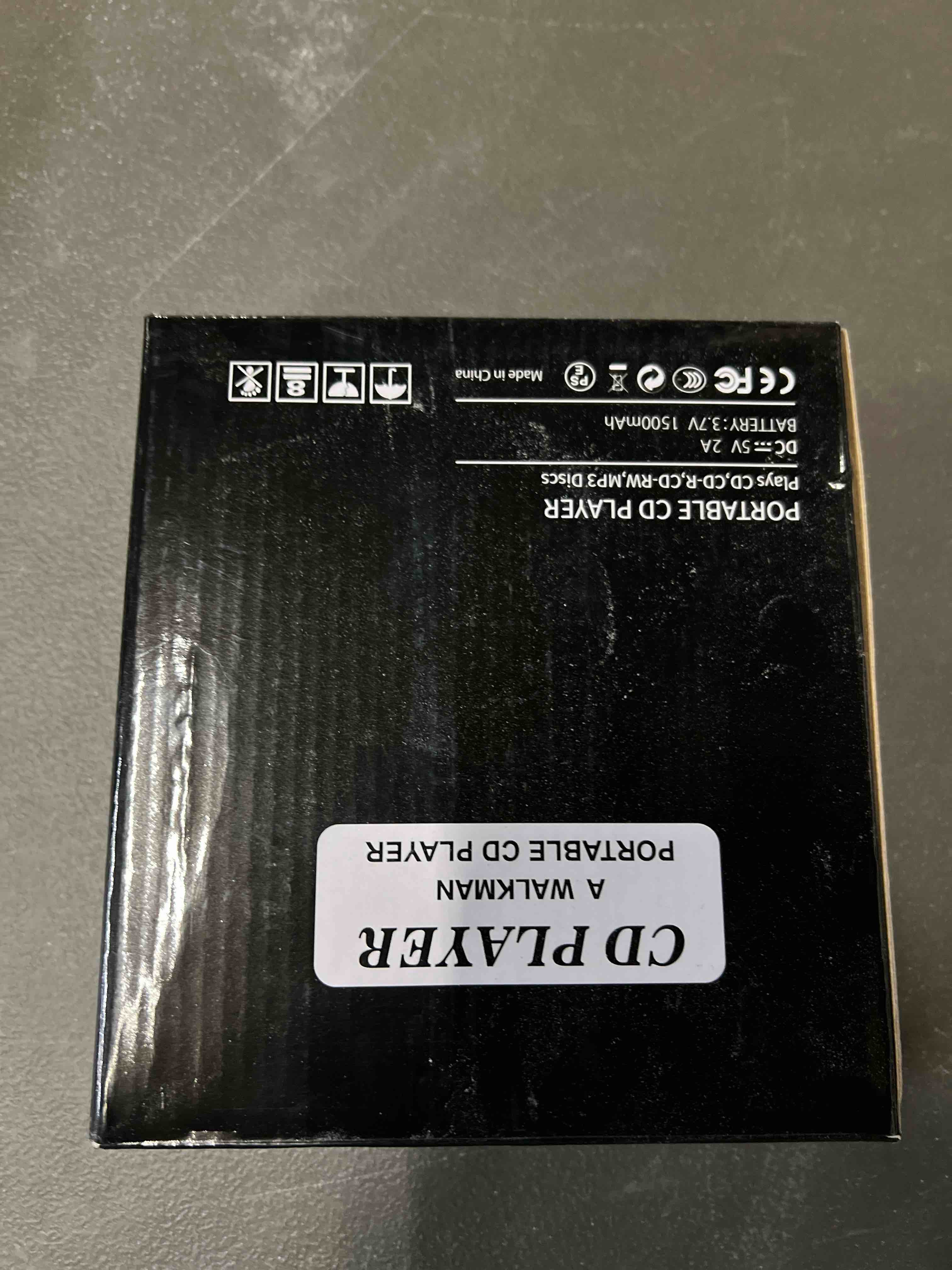 Condition photo showing Good Condition for cd player portable with speakers - rechargeable personal cd player for car and home, small fabric music player with backlit display, anti-skip, aux/usb port - ideal for audiobooks & gifts black