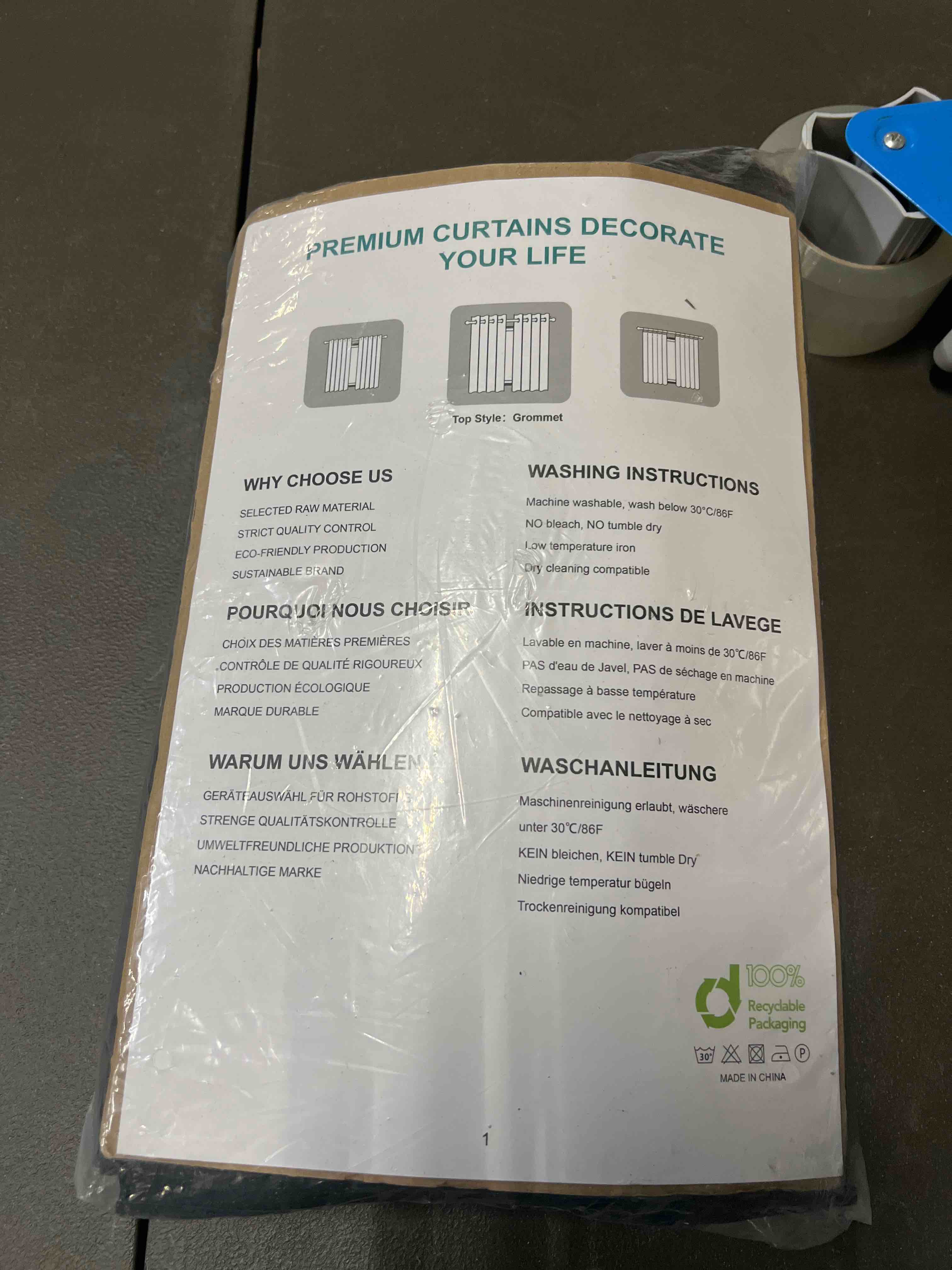 Condition photo showing Good Condition for joydeco blackout curtains for bedroom 84 inch - black out curtains with grommets thermal insulated room darkening light blocking, noise reducing & wrinkle-free drapes for living room windows, 2 panels black 52"w x 84"l (pack of 2)
