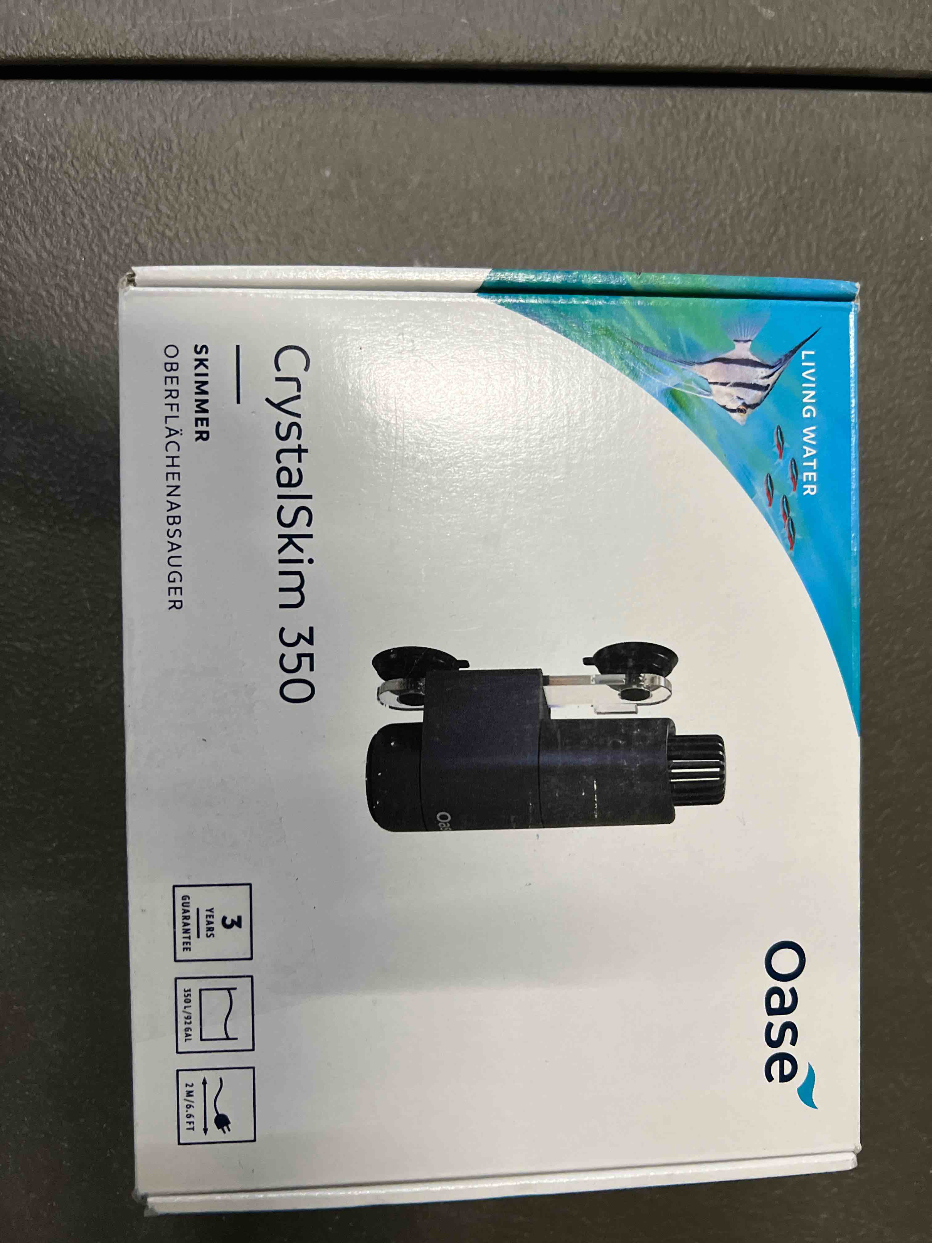 Condition photo showing Good Condition for oase crystalskim 350 surface skimmer for freshwater and marine aquariums – compact internal filter for film oil and debris removal, quiet, adjustable flow, shrimp-safe, for tanks up to 92 gal / 350 l