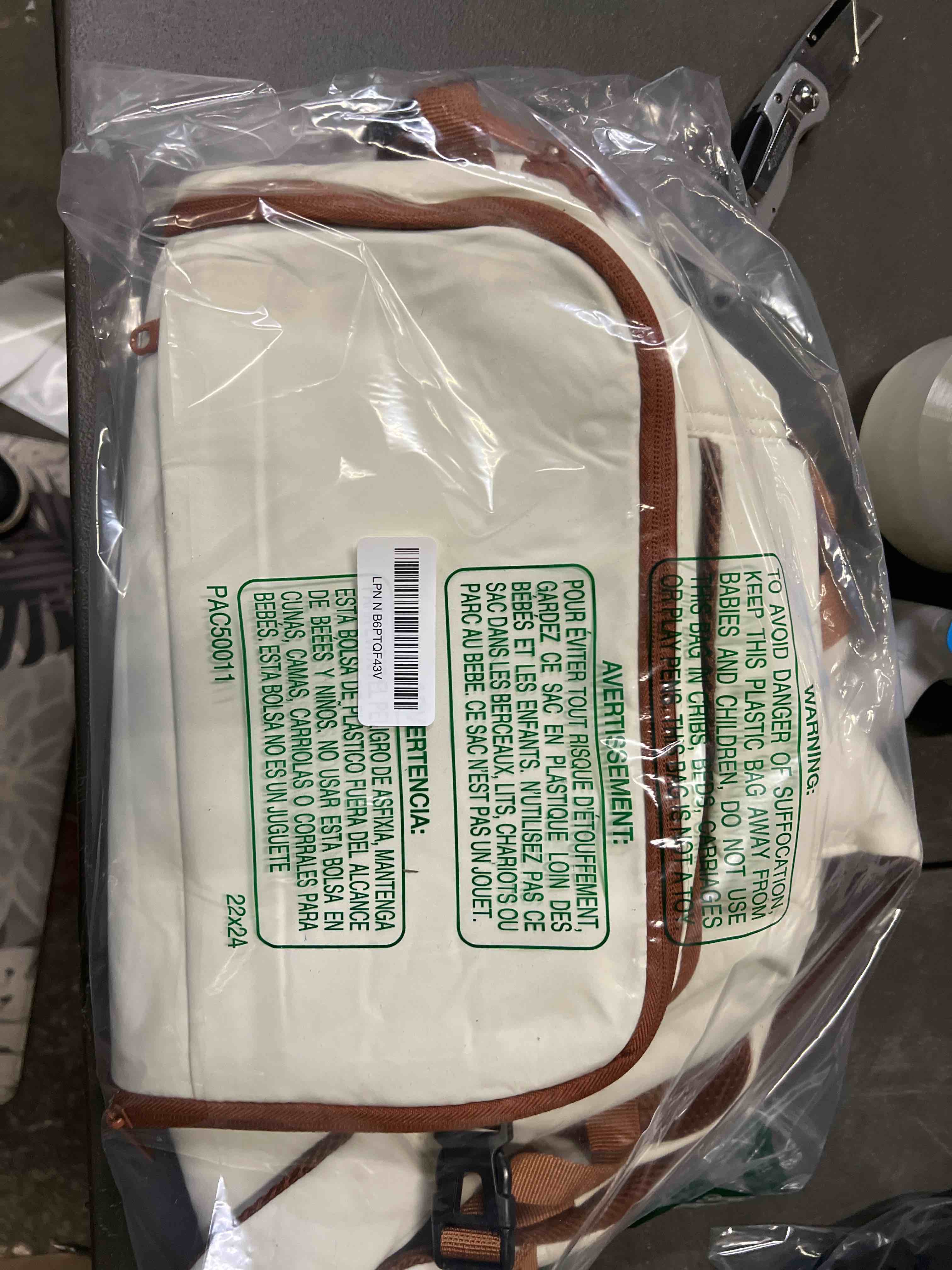 Condition photo showing Good Condition for taygeer backpack for women, college backpack with laptop compartment & shoe pouch, 35l travel laptop mochila carry on luggage, airline approved personal item bag for weekender gym hiking, khaki white large khakiwhite