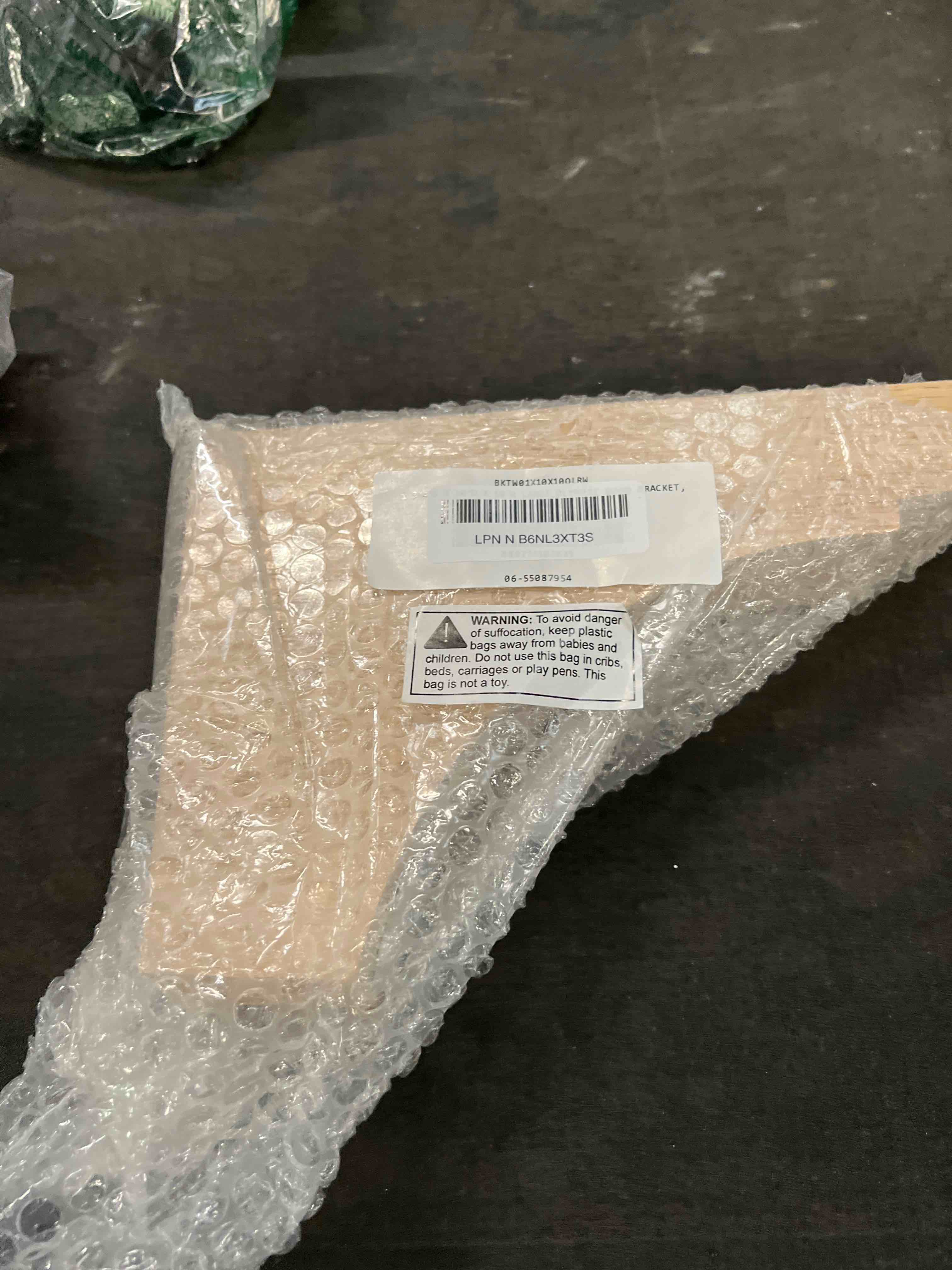 Condition photo showing Good Condition for ekena millwork bktw01x10x10olrw large olympic wood wood brackets, 1 3/4"w x 10"d x 10"h , rubberwood 1.75-in. w x 10-in. d x 10-in. h rubberwood